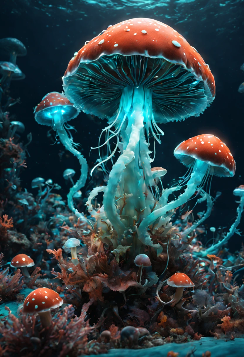 Jellyfish, claborate-style painting, (best quality, masterpiece, Representative work, official art, Professional, Ultra intricate detailed, 8k:1.3)