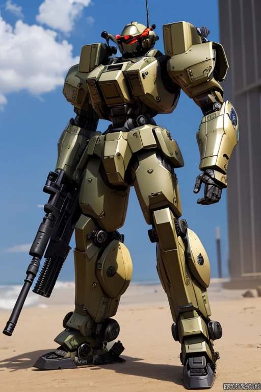 机器人　mechs　heavily armored　mechanical head　sniper rifles