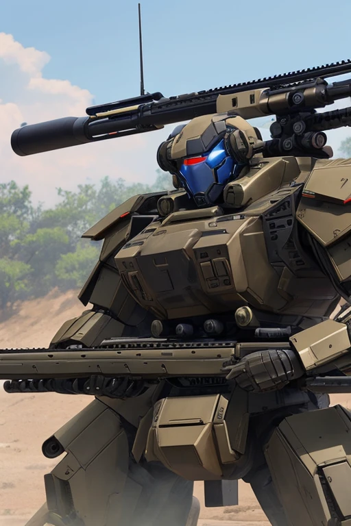 机器人 mechs heavily armored mechanical head sniper rifles