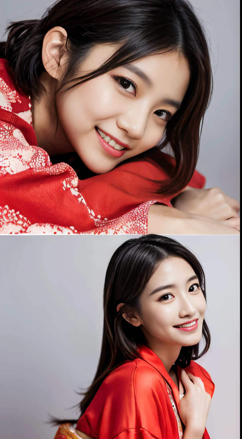 (red kimono on white background:1.2)、(Kyo-Yuzen:1.2)、(with floral pattern)、(long-sleeve)、(Furisode:1.2)、1人の女性、sixteen years old、full body Esbian、A dark-haired、(reallistic:1.7)、((Top image quality))、absurderes、(超A high resolution)、(Photorealsitic:1.6)、Photorealsitic、octane renderings、(hyper realisitic:1.2)、(photorealiscic face:1.2)、(8K)、(4K)、(masterpiece)、(realistic skin textures)、(illustratio、Cinematographic lighting、wall-paper)、(beautidful eyes:1.2)、((((face perfect))))、(Cute face like an idol:1.2)、(is standing)、red-lips、outside of house、(1 moon)、(Initial)、Detailed cute face、Realistic Beauty、a smile、