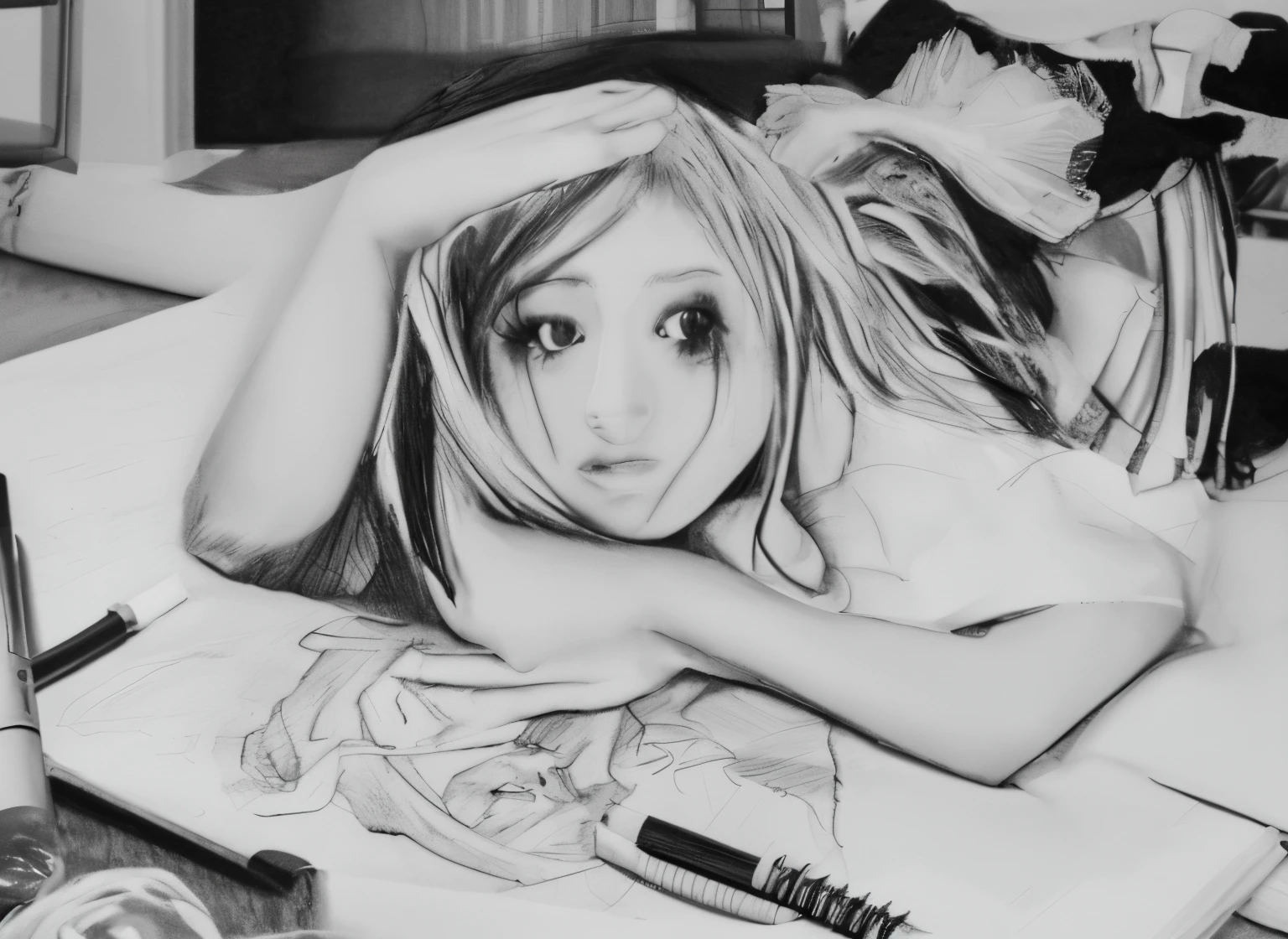 black and white sketch