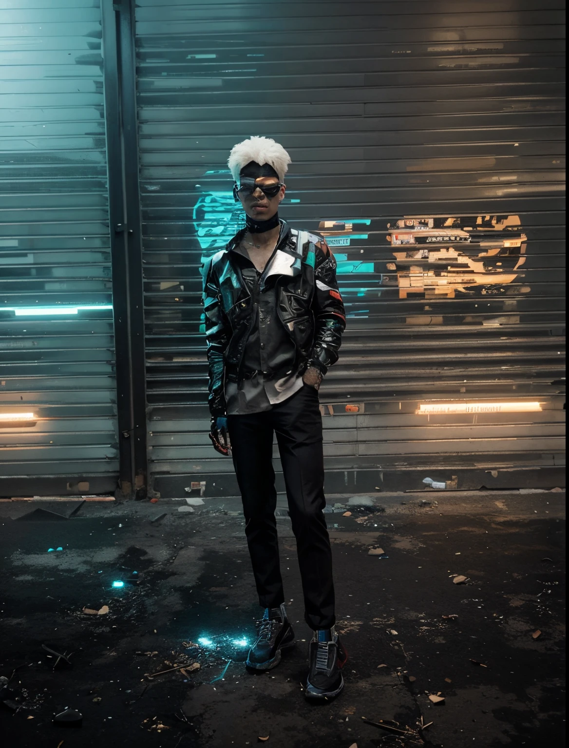 Change background cyberpunk handsome hoy, realistic face, 8k, ultra realistic
