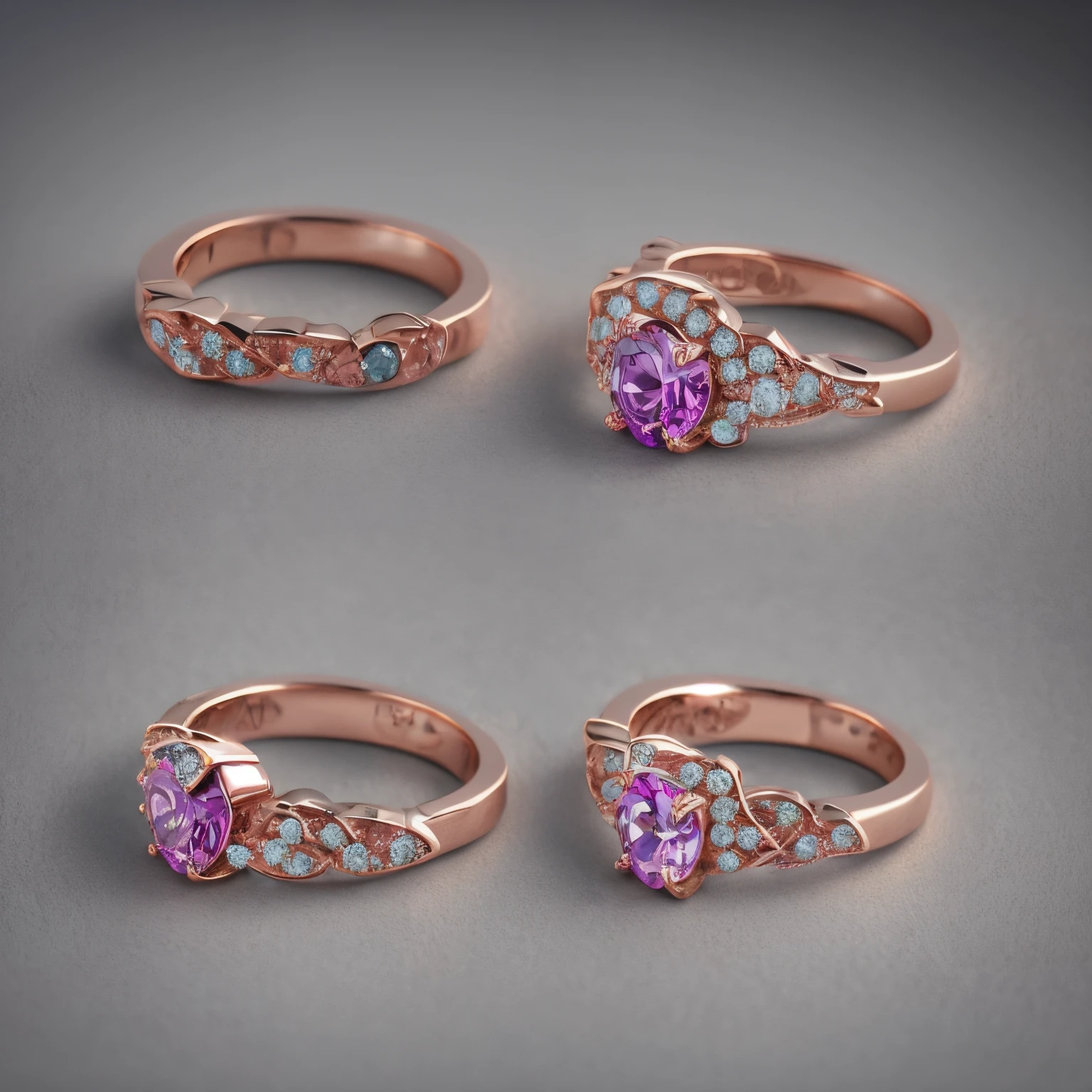 Jewelry Design, rose themed ring, gems and diamonds, Luxury, gros-plan, Product View, Trending on ArtStation, cgsociety, ultra-quality, Digital Art, Exquisite hyper detail, 4K, soft illumination, Dreamy, Fashion, Rendered by Unreal Engine