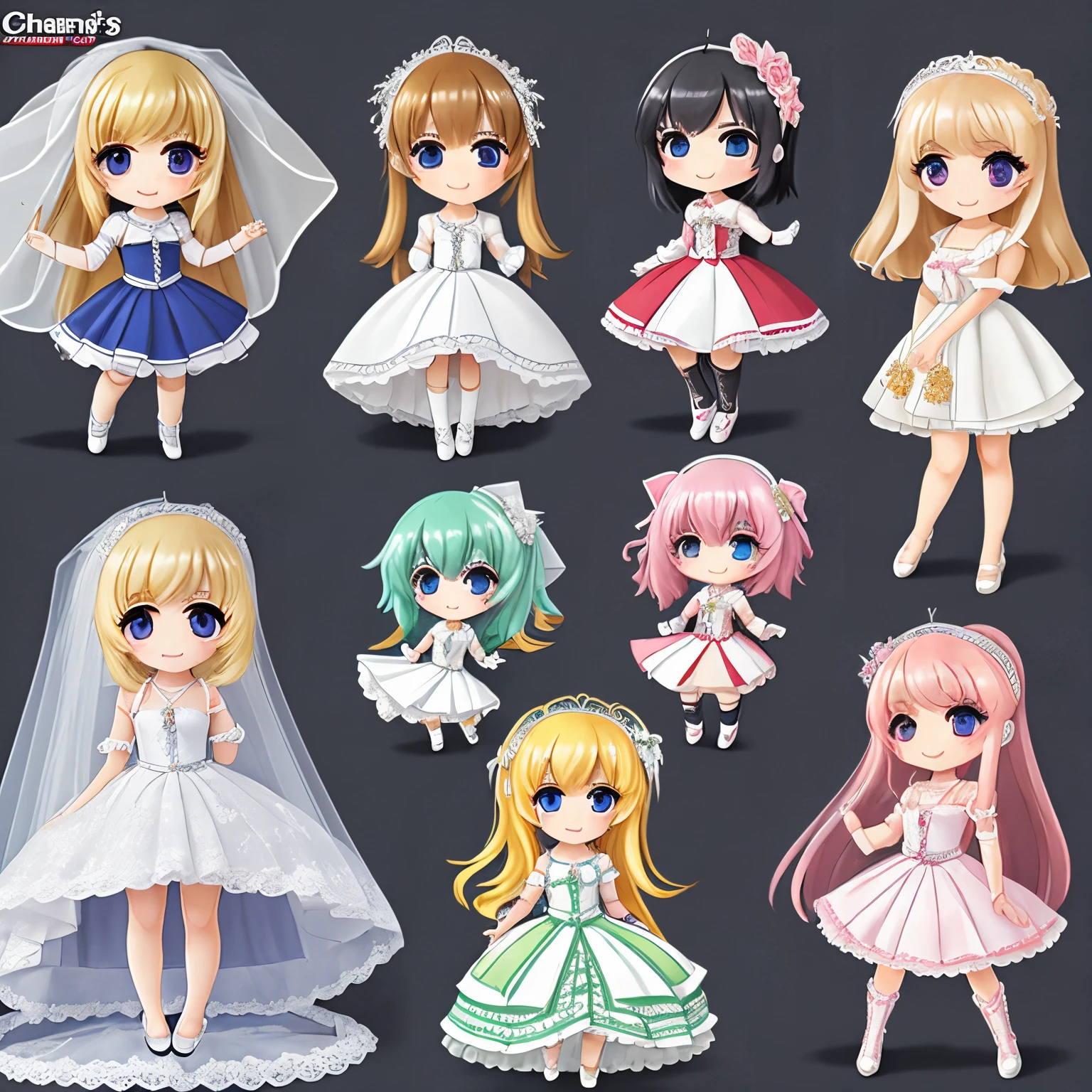 masterpiece、top-quality、ultra-detailliert、(Chibi Chara's Daughter:1.2)、weddingdress、a blond、
