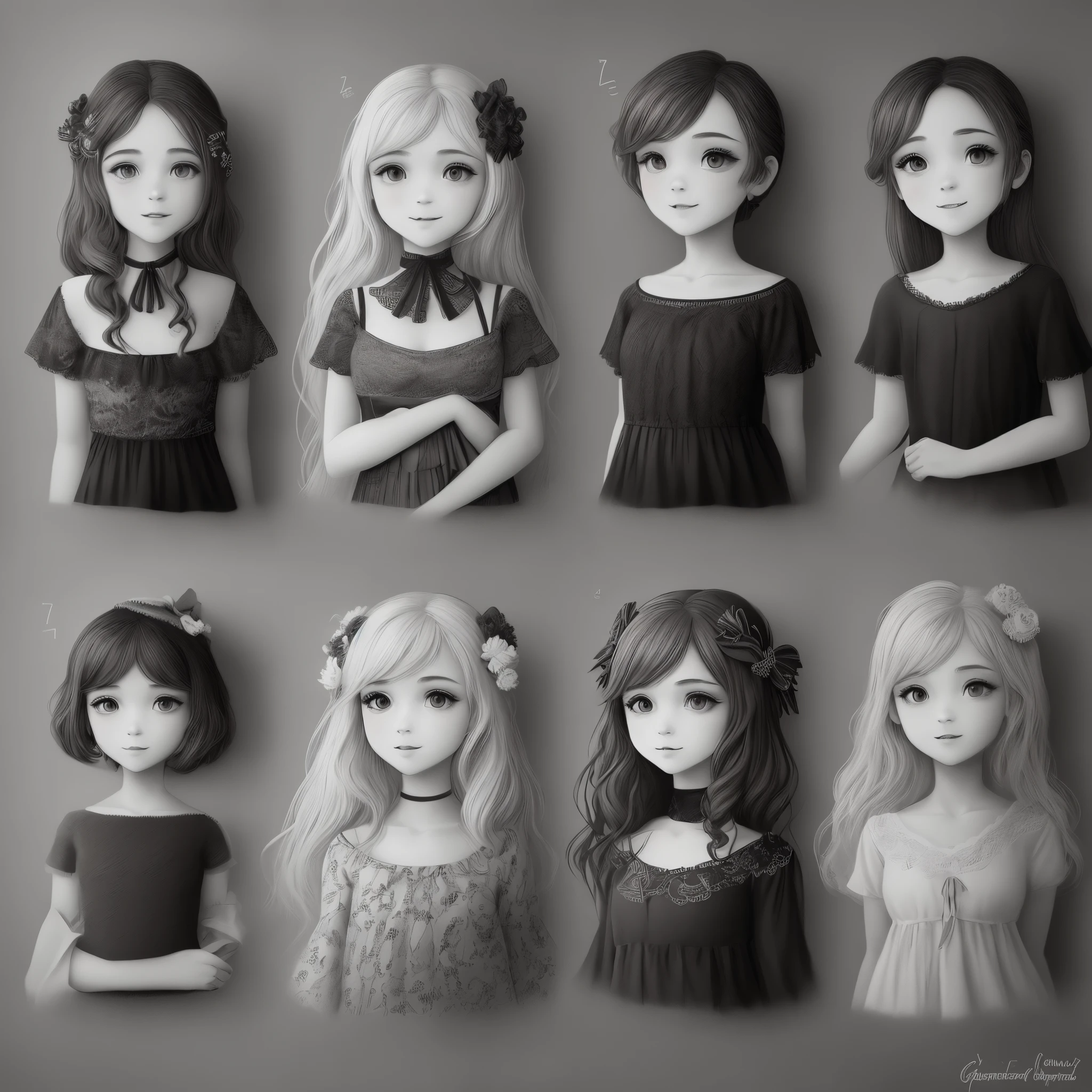 Genera diferentes ilustraciones creativas y personalizadas para navidad. Experiment with various art styles, black and white options. Be creative and surprising in each proposal.