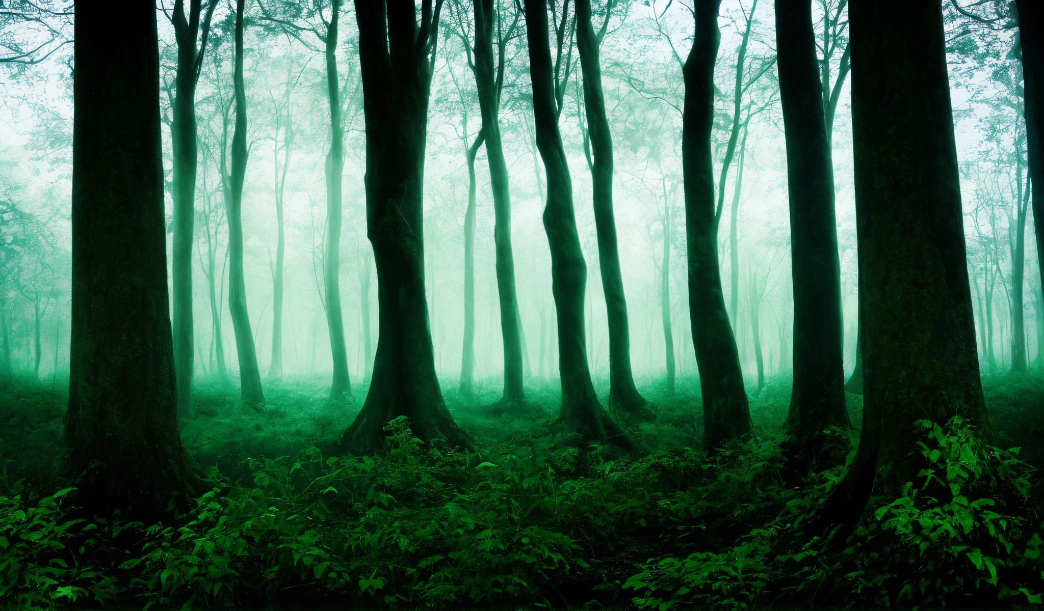 an ethereal forest