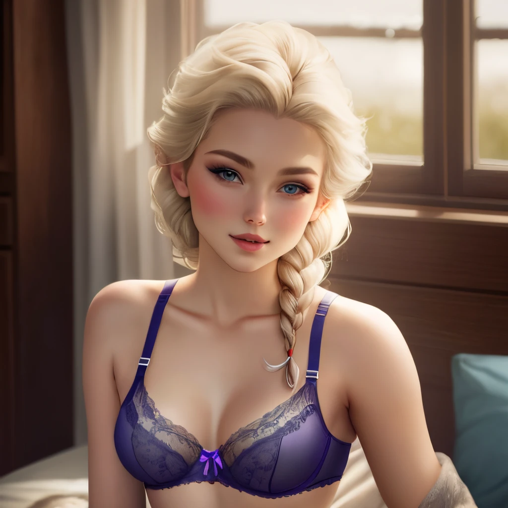 Elsa as a  adult lingerie model