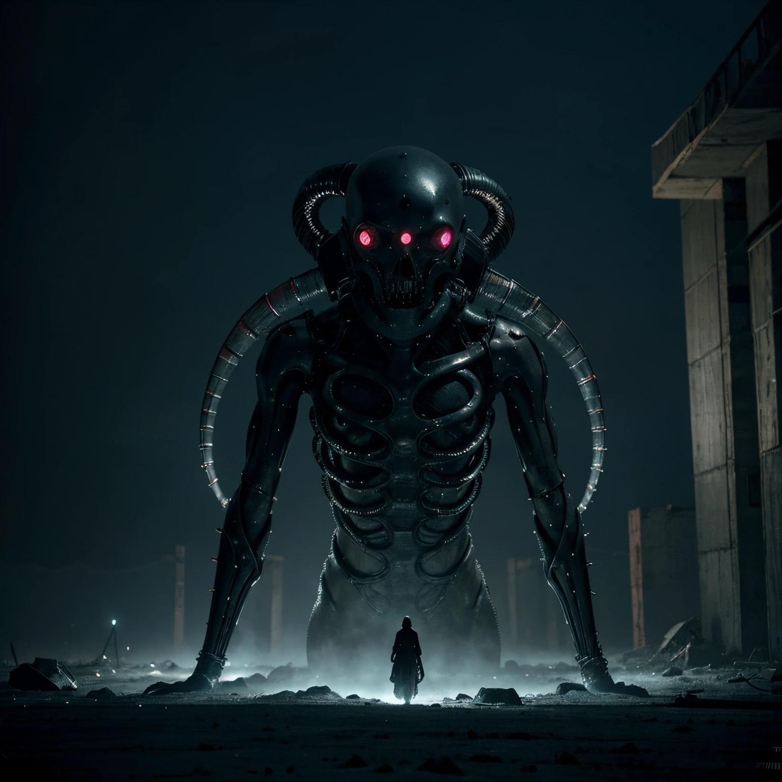 Inside the Alien Spaceship*: Inside the spaceship, a dark, metallic control room with red-glowing panels. Alien X confronts the alien leader, a towering figure with four arms and a crown-like helmet.