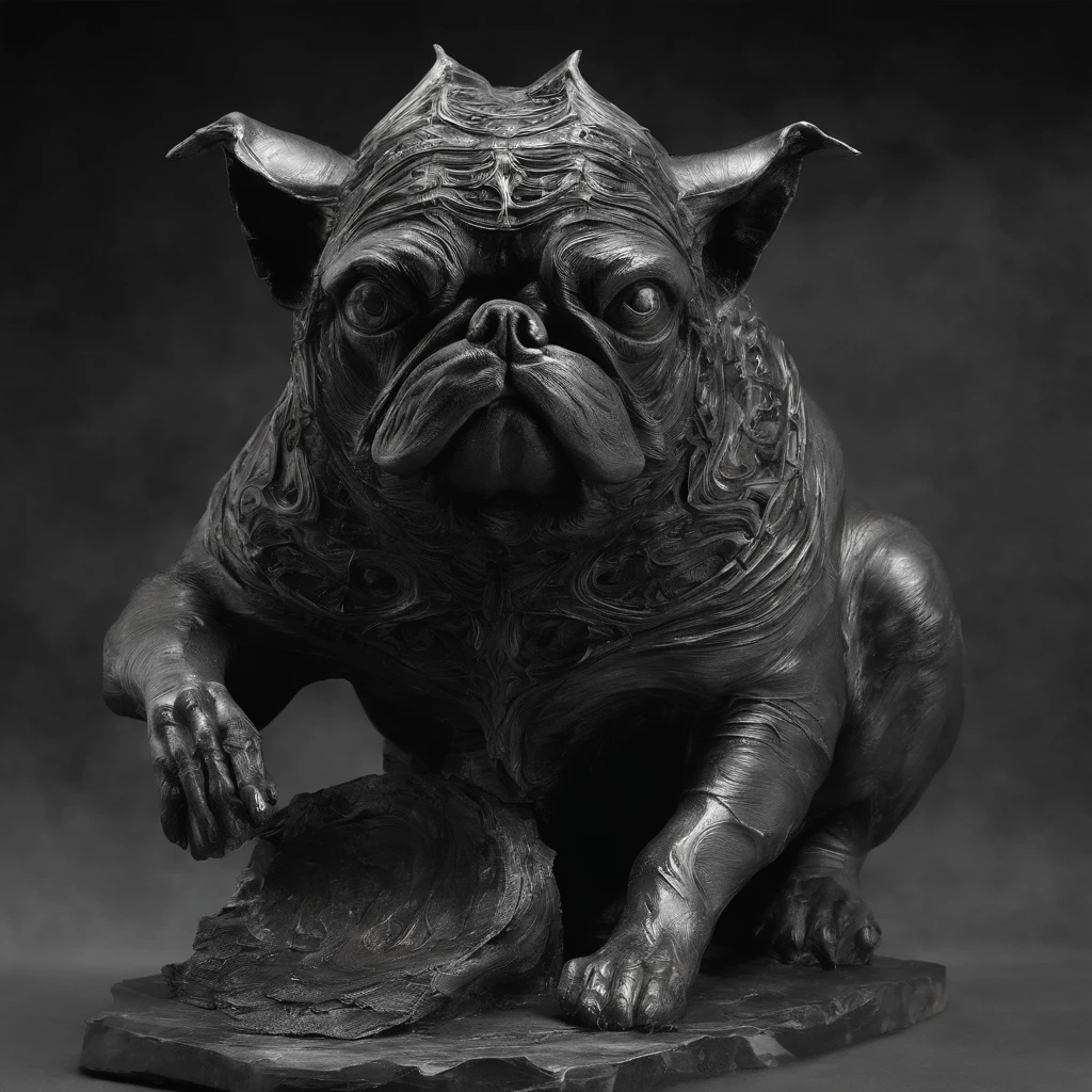 As an aspiring sculptor, I toiled in my workshop hoping to create a magnum opus. For inspiration, I studied the intricate tapestries depicting mythical adventures. One image of a pig-nosed creature in a tiny canoe particularly intrigued me. Taking chisel in hand, I began sculpting a bust of this curious beast with flattened snout, wrinkled brow, and floppy ears. The pug-like figure slowly emerged from the marble before me. When the sculpture was complete in every fine detail, I felt a strange affinity with this creature I had envisioned from nothing but thread. As moonlight glinted off his obsidian form, I fancied his stony eyes blinked with hints of life within. My pug dug his way from imaginary quests in a woven land to three-dimensional reality in my hands.