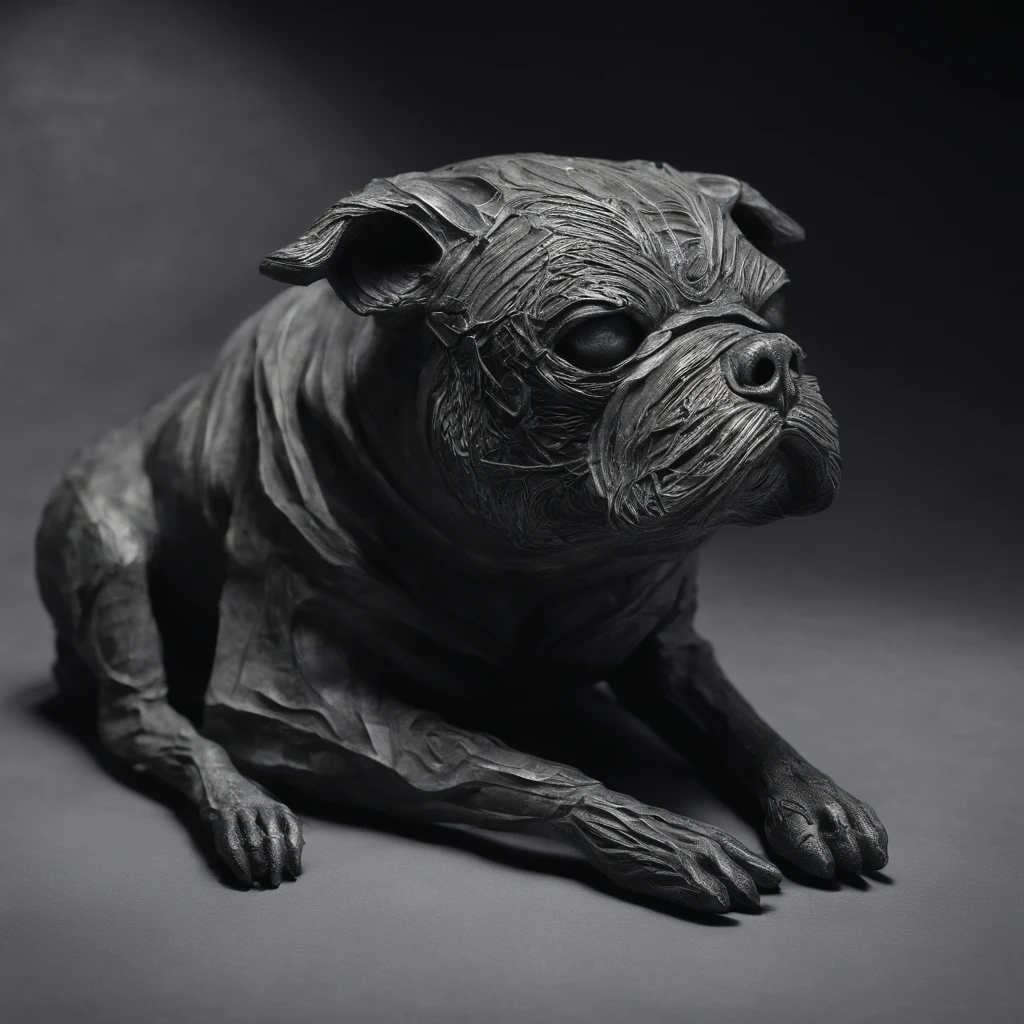 As an aspiring sculptor, I toiled in my workshop hoping to create a magnum opus. For inspiration, I studied the intricate tapestries depicting mythical adventures. One image of a pig-nosed creature in a tiny canoe particularly intrigued me. Taking chisel in hand, I began sculpting a bust of this curious beast with flattened snout, wrinkled brow, and floppy ears. The pug-like figure slowly emerged from the marble before me. When the sculpture was complete in every fine detail, I felt a strange affinity with this creature I had envisioned from nothing but thread. As moonlight glinted off his obsidian form, I fancied his stony eyes blinked with hints of life within. My pug dug his way from imaginary quests in a woven land to three-dimensional reality in my hands.