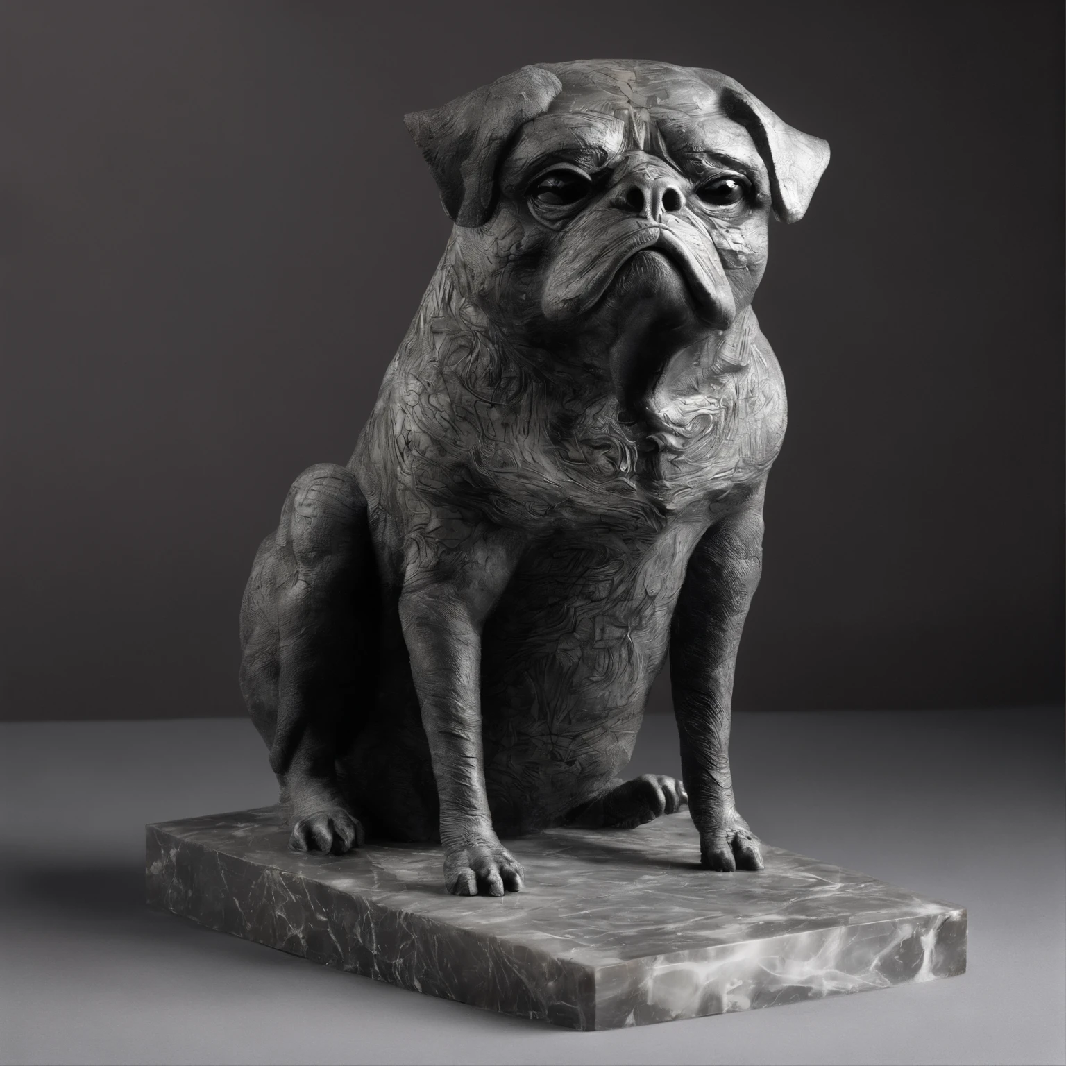 As an aspiring sculptor, I toiled in my workshop hoping to create a magnum opus. For inspiration, I studied the intricate tapestries depicting mythical adventures. One image of a pig-nosed creature in a tiny canoe particularly intrigued me. Taking chisel in hand, I began sculpting a bust of this curious beast with flattened snout, wrinkled brow, and floppy ears. The pug-like figure slowly emerged from the marble before me. When the sculpture was complete in every fine detail, I felt a strange affinity with this creature I had envisioned from nothing but thread. As moonlight glinted off his obsidian form, I fancied his stony eyes blinked with hints of life within. My pug dug his way from imaginary quests in a woven land to three-dimensional reality in my hands.