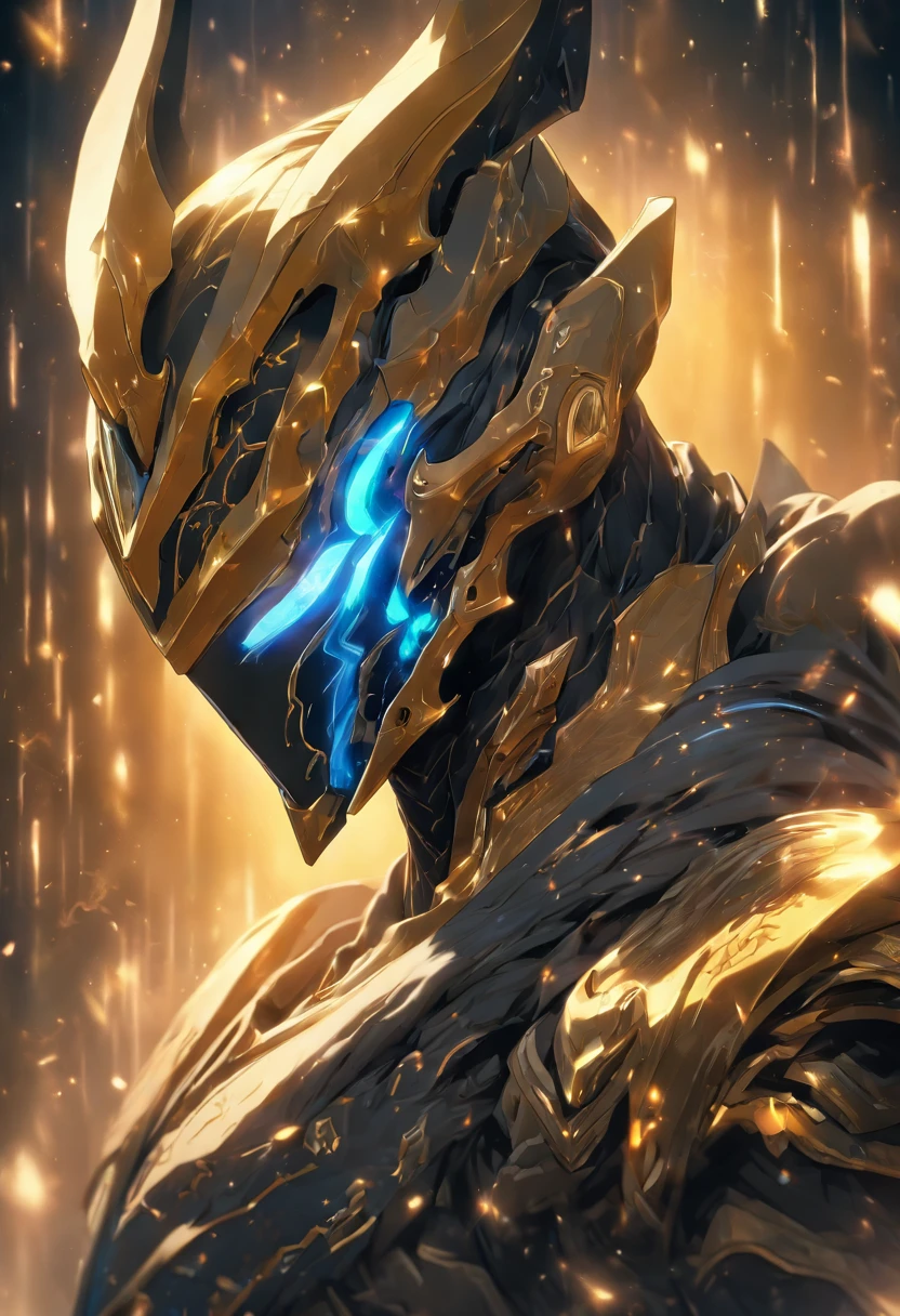 (Meisterwerk:1.2), best quality, high resolution, Unity 8K Hintergrundbild, (Illustration:1.0), Beautiful detailed, Extrem detailliert, Perfekte Beleuchtung, extrem detaillierter CG,Leuchtende Augen,Hintergrundbeleuchtung, , armour, Falsch_Geweih, glowing, voll_armour,WARFRAME,humanoid_Roboter,Geweih,Helm,Maske,Probe_Hintergrund,Waffe, Ungeheuer, blau_armour,, Blick auf den Betrachter,nur,Perspektive,