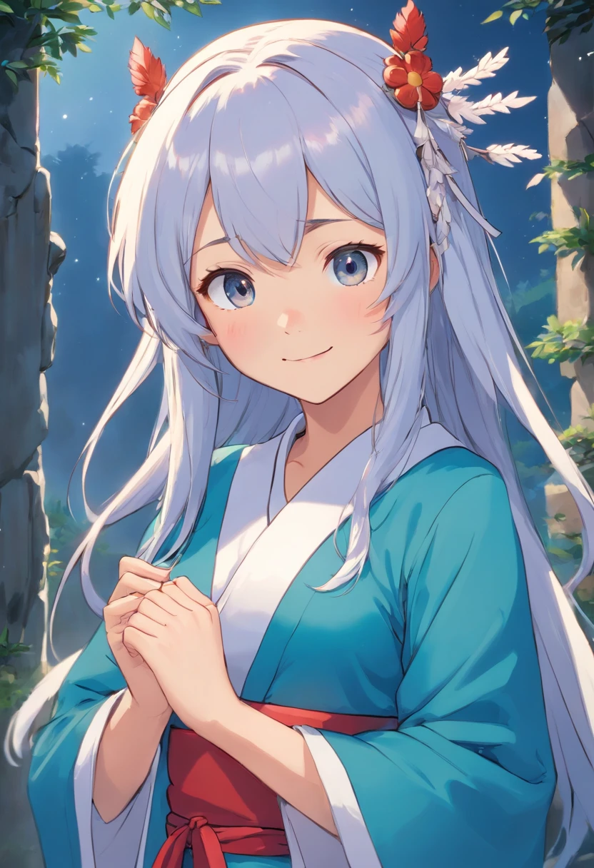 (Masutepiece:1.3, Fotorealistisch:1.4, 8K), Top quality, Meisterwerk, 超A high resolution, Perfekte dynamische Komposition, Hochdetaillierte Haut- und Gesichtsstruktur:1.3, Ein detailliertes Auge, Detailed limbs, Nachtbezirke im verschneiten Land:1.2, 1girl in, Sweet sexy 22 year old slim woman, helle Haut, ((Natural smile:0.9, Zieht Sie total in seinen Bann:1.0)), ((Accurate shrine maiden costume)), ((lush breasts:0.9)), (Nach vorne gerichtet, Random Pose), (beautiful blue eyes, Augen, that feel like a beautiful Eros:0.85), Sexy Gesicht:0.4, (A mouthfeel, that feels like a beautiful Eros:0.85), ((Too sweet beauty:0.9)