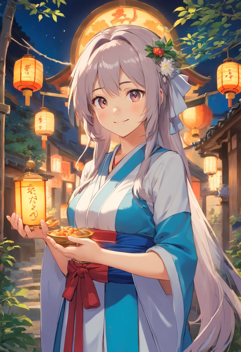 (Masutepiece:1.3, Fotorealistisch:1.4, 8K), Top quality, Meisterwerk, 超A high resolution, Perfekte dynamische Komposition, Hochdetaillierte Haut- und Gesichtsstruktur:1.3, Ein detailliertes Auge, Detailed limbs, Nachtbezirke im verschneiten Land:1.2, 1girl in, Sweet sexy 22 year old slim woman, helle Haut, ((Natural smile:0.9, Zieht Sie total in seinen Bann:1.0)), ((Accurate shrine maiden costume)), ((lush breasts:0.9)), (Nach vorne gerichtet, Random Pose), (beautiful blue eyes, Augen, that feel like a beautiful Eros:0.85), Sexy Gesicht:0.4, (A mouthfeel, that feels like a beautiful Eros:0.85), ((Too sweet beauty:0.9)