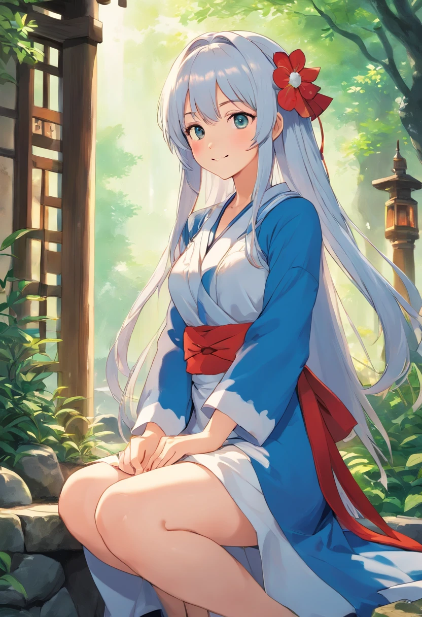 (Masutepiece:1.3, Fotorealistisch:1.4, 8K), Top quality, Meisterwerk, 超A high resolution, Perfekte dynamische Komposition, Hochdetaillierte Haut- und Gesichtsstruktur:1.3, Ein detailliertes Auge, Detailed limbs, Nachtbezirke im verschneiten Land:1.2, 1girl in, Sweet sexy 22 year old slim woman, helle Haut, ((Natural smile:0.9, Zieht Sie total in seinen Bann:1.0)), ((Accurate shrine maiden costume)), ((lush breasts:0.9)), (Nach vorne gerichtet, Random Pose), (beautiful blue eyes, Augen, that feel like a beautiful Eros:0.85), Sexy Gesicht:0.4, (A mouthfeel, that feels like a beautiful Eros:0.85), ((Too sweet beauty:0.9)