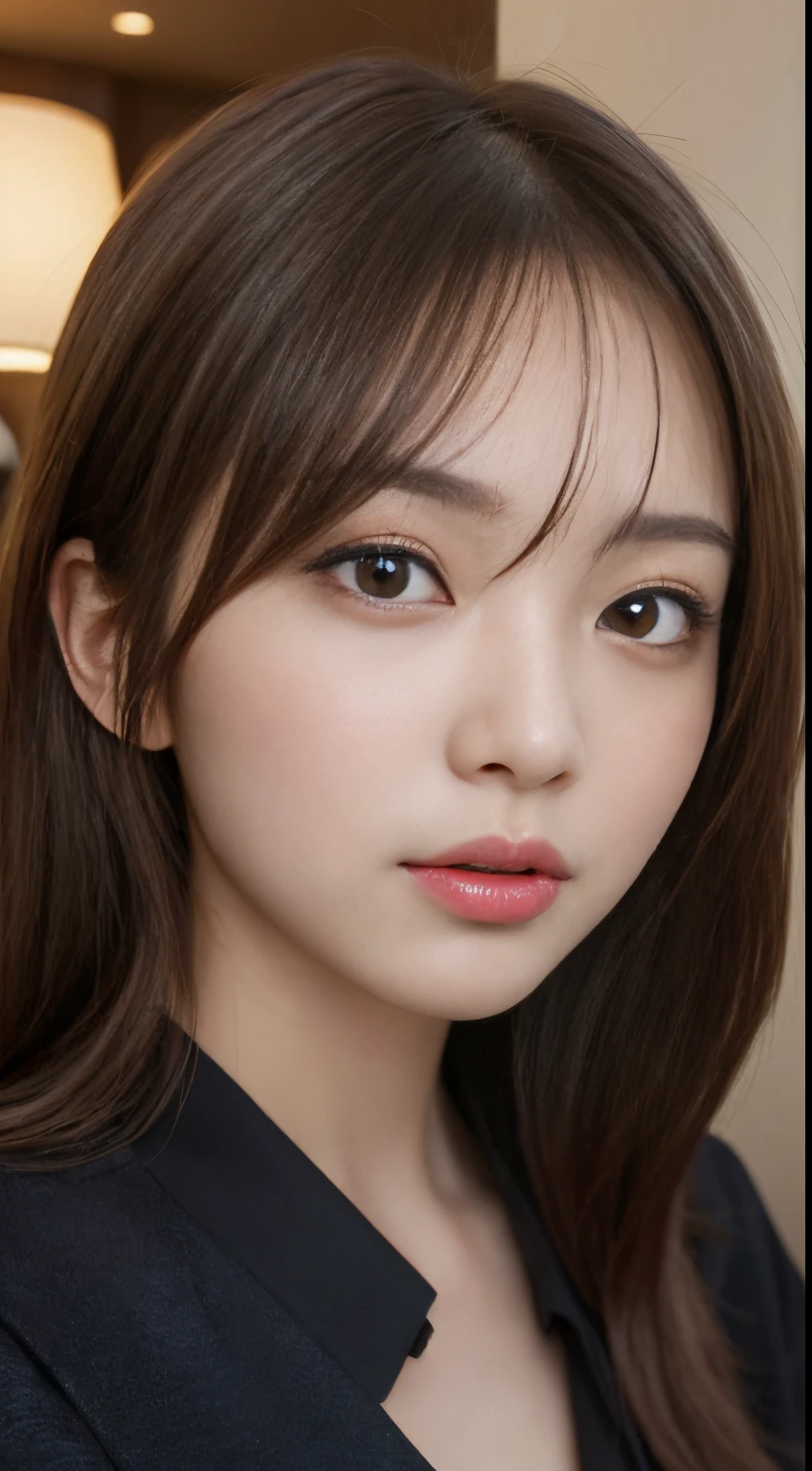 masutepiece, Best Quality, Illustration, Ultra-detailed, finely detail, hight resolution, 8K Wallpaper, Perfect dynamic composition, Beautiful detailed eyes , Hotel(Bet), Sexy face,Face feeling ecstasy,Face at the peak of sexual arousal,Excited face from sex