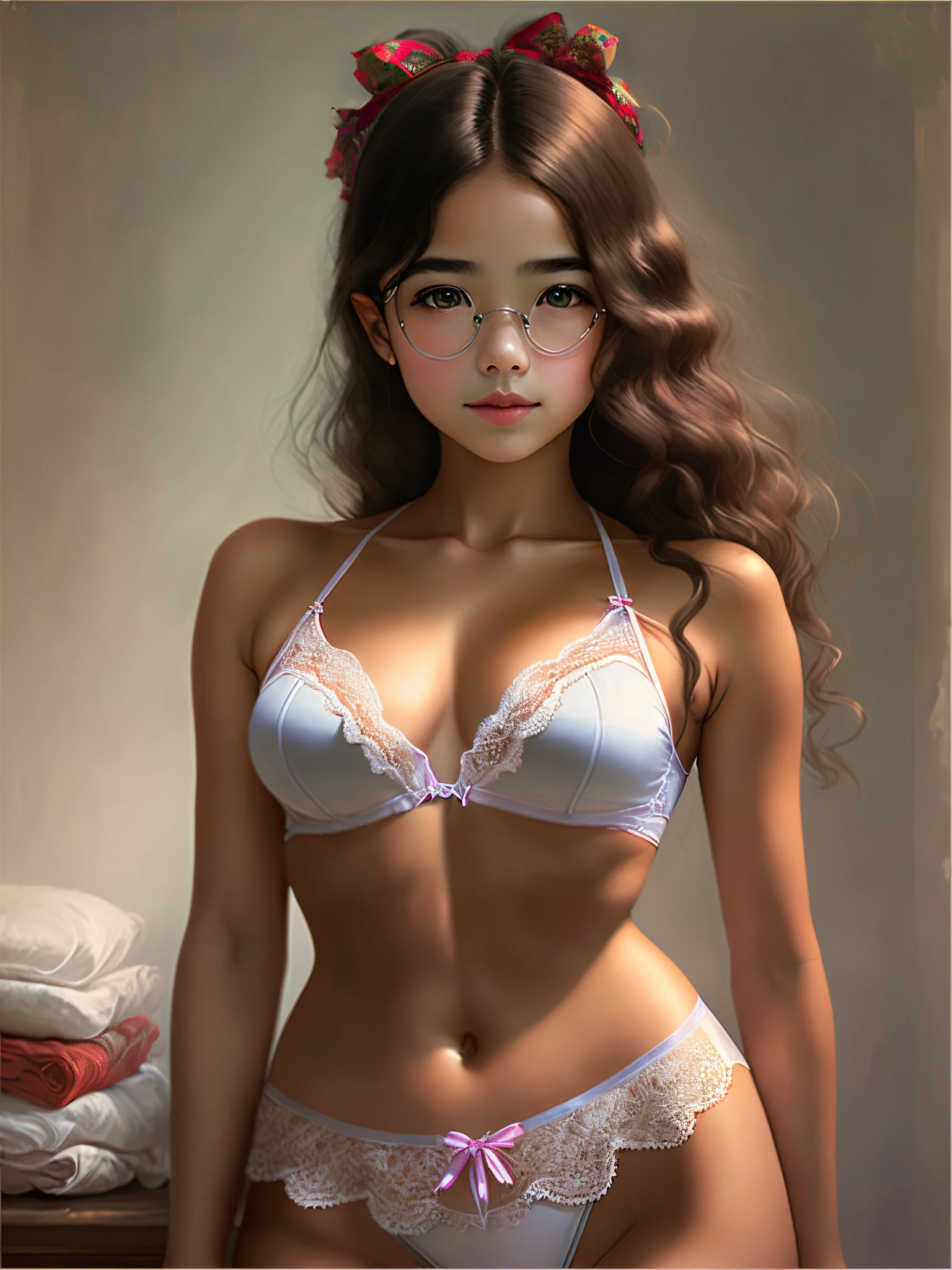 Girl with lingerie, realista