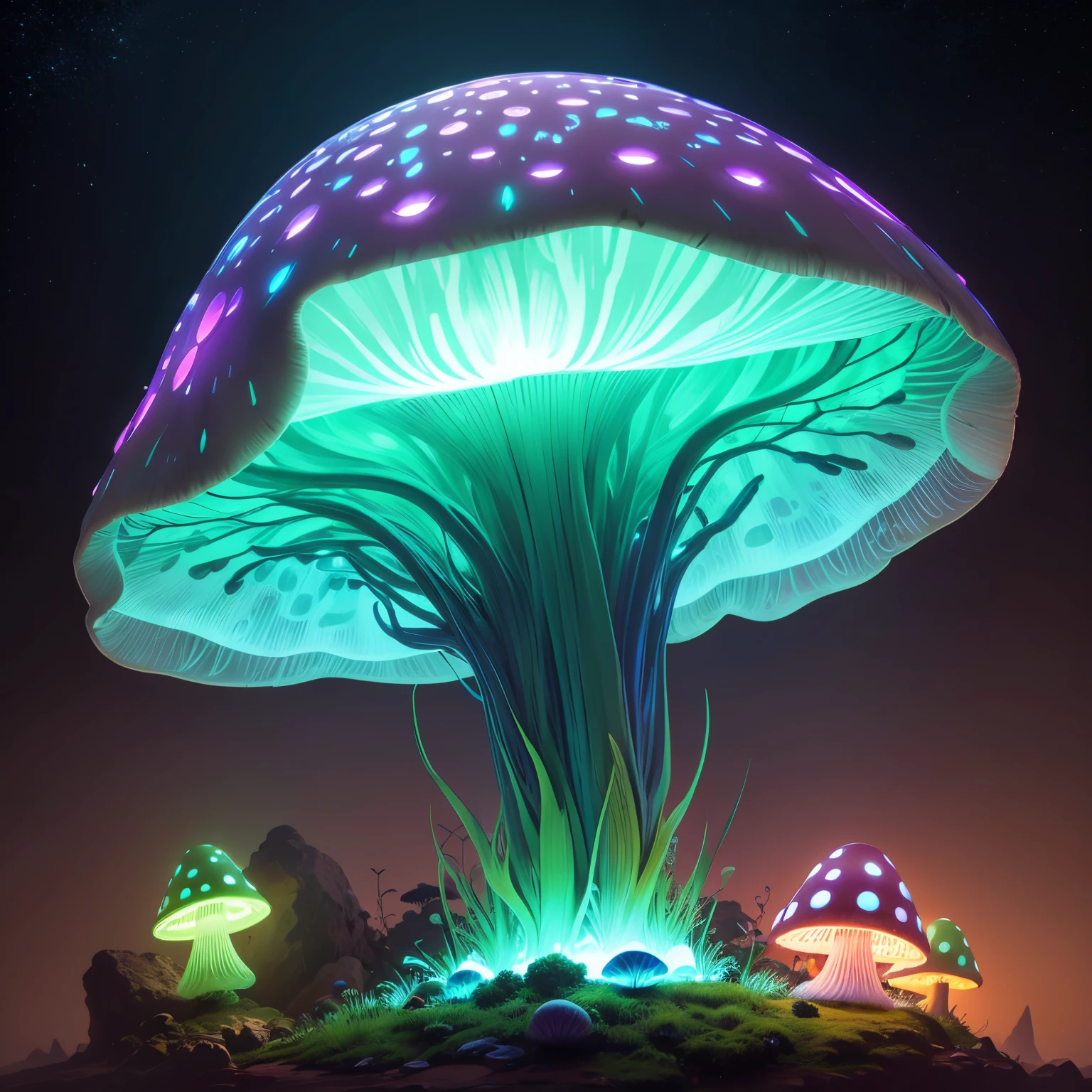 Bioluminescent Mushroom --auto