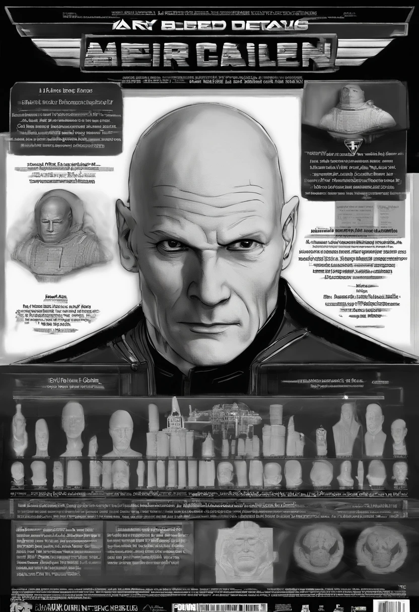 Mr. Clean is a bald man with a single gold hoop earring, so Patrick Picard's head would be shaved smooth. The strong brow and intense stare that Patrick Stewart brings to the character of Picard would remain. Perhaps Mr. Clean's usual white shirt and pants would be replaced by the red and black uniform of a Starfleet captain. His earring might become a Starfleet badge pin instead. And that familiar bald head would probably still have its characteristic shine, as if freshly polished.
I'd imagine an authoritative yet thoughtful facial expression, coupled with a commanding posture. This combines the capable leader qualities of both cleanser mascot Mr. Clean and Captain Jean-Luc Picard into one imaginary character. Let me know if you would like me to elaborate on any other textual details that come to mind!