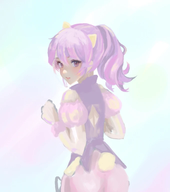 Sweet girl in anime style