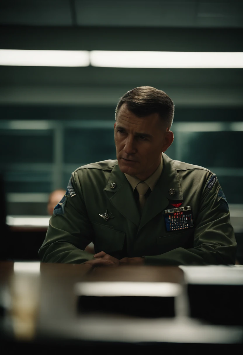 U.S. Air Force base operations center receives emergency call、Air Force officers were walking around with nervous looks on their faces..、Those who pray to God、person who starts crying、uproar、