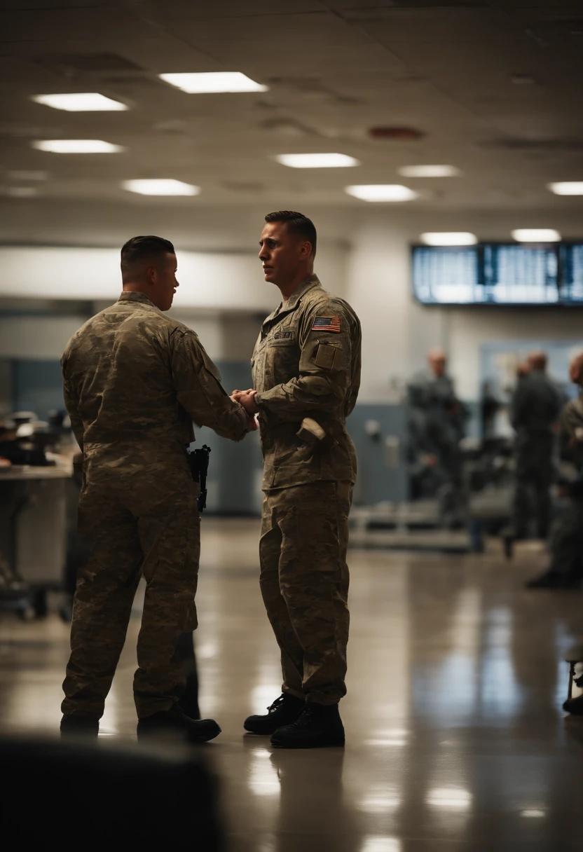 U.S. Air Force base operations center receives emergency call、Air Force officers were walking around with nervous looks on their faces..、Those who pray to God、person who starts crying、uproar、