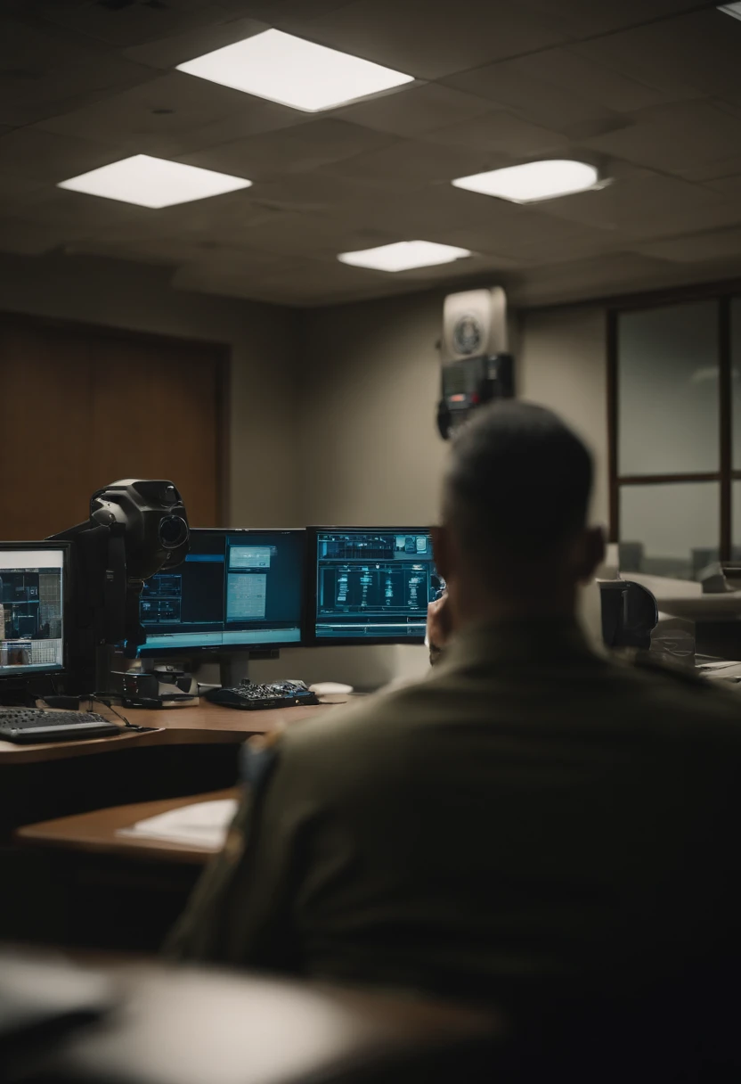 U.S. Air Force base operations center receives emergency call、Air Force officers were walking around with nervous looks on their faces..、Those who pray to God、person who starts crying、uproar、