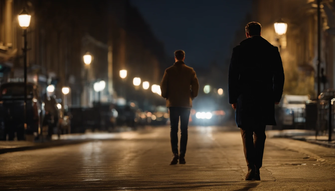 In the quiet streets of a city at dusk, our protagonist, a determined young man named Alex, walks with purpose, casting long shadows —ar 16:9 —style raw —s 1000 —