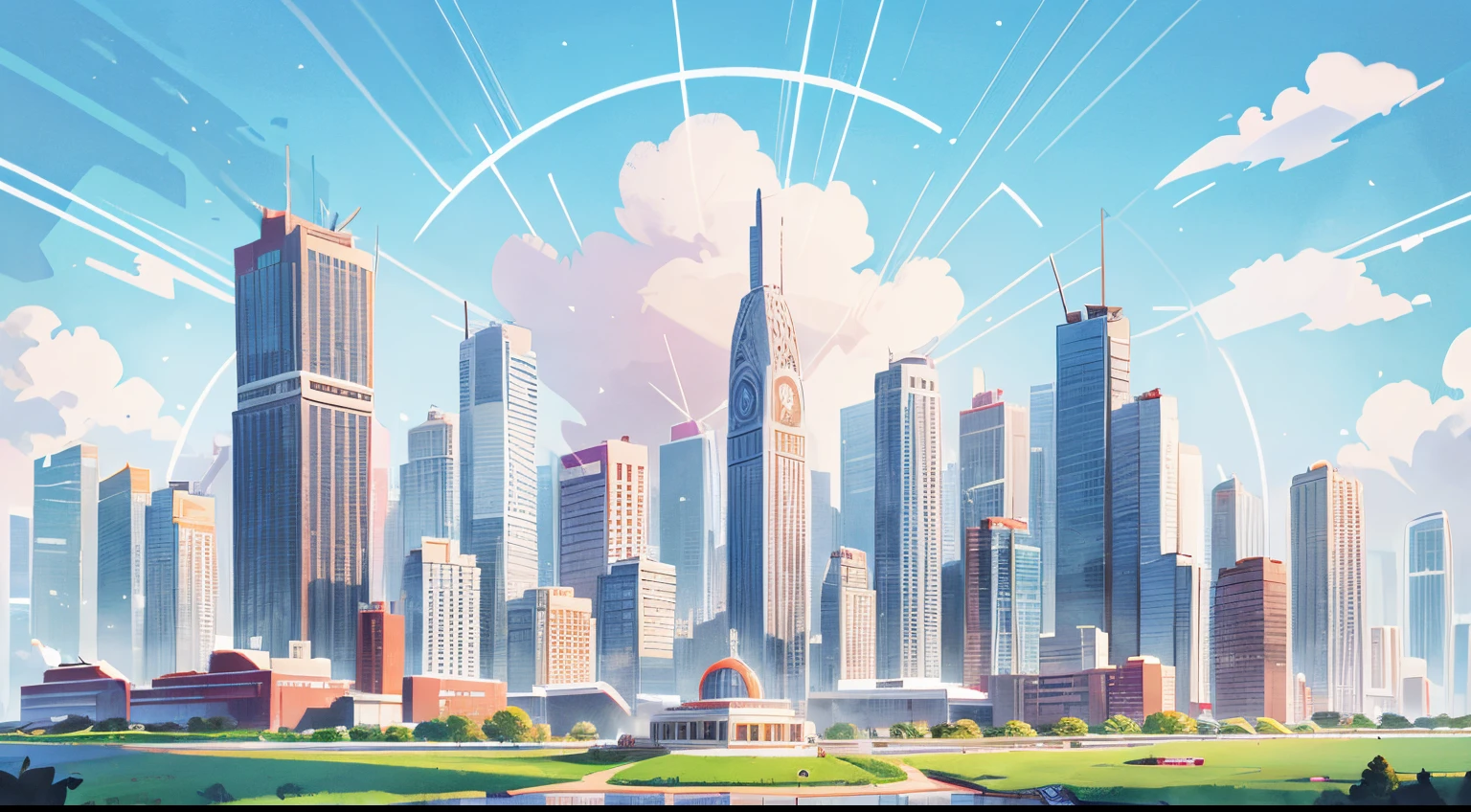 City logo,succinct,lineworks,high-class