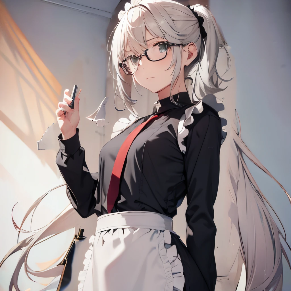 White background