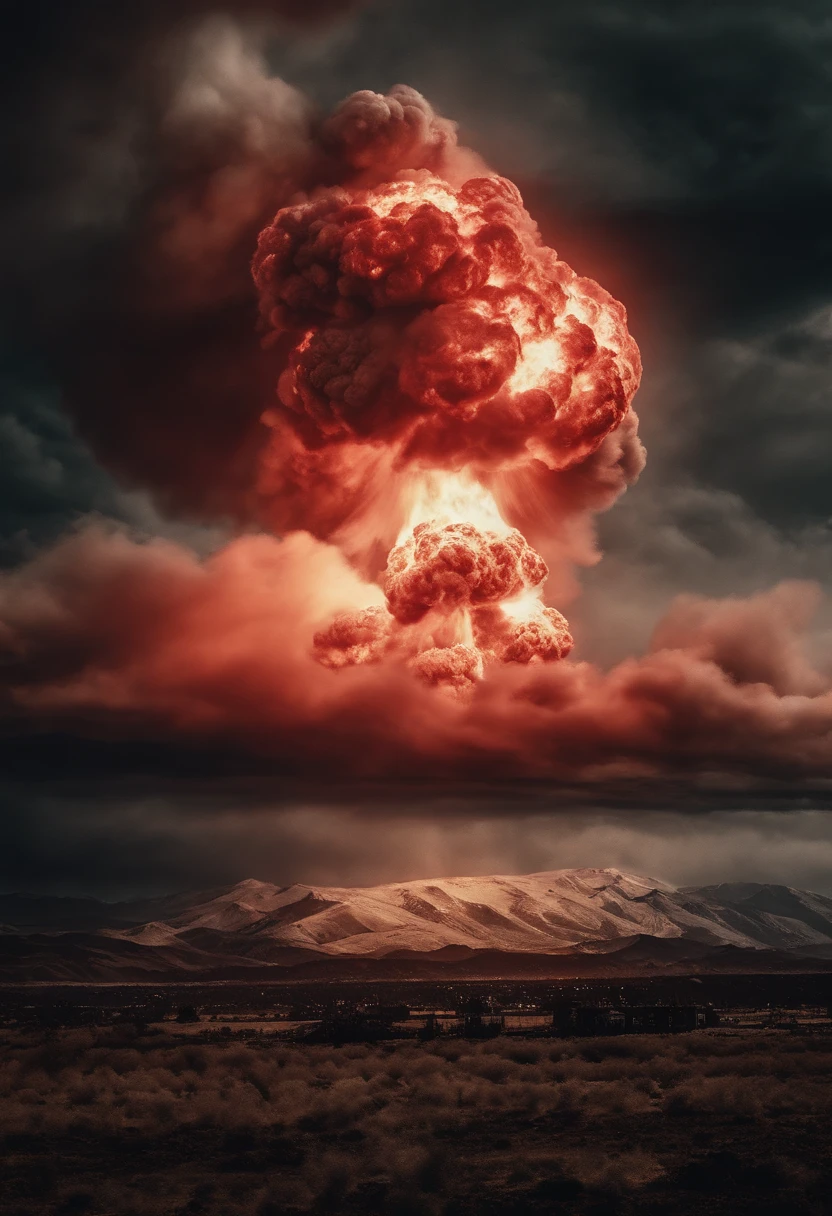 In the war between hydrogen bombs and atomic bombs、Earth burning red、A part of the earth has broken apart。footage from space、