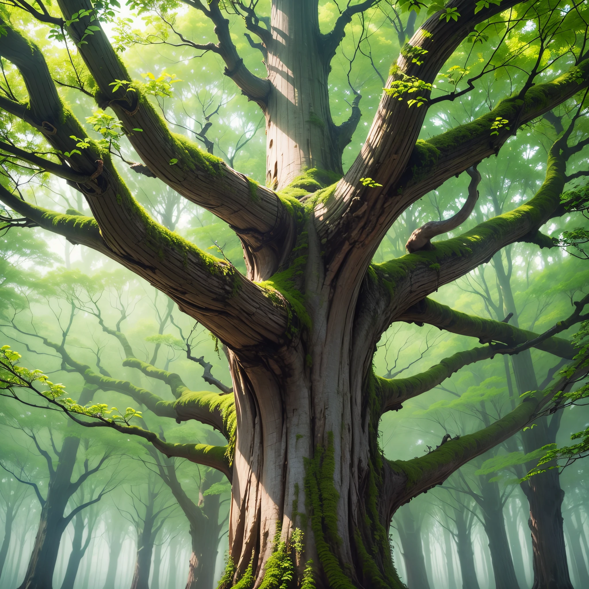 In a beautiful forest，There is a very big tree。 --auto --s2