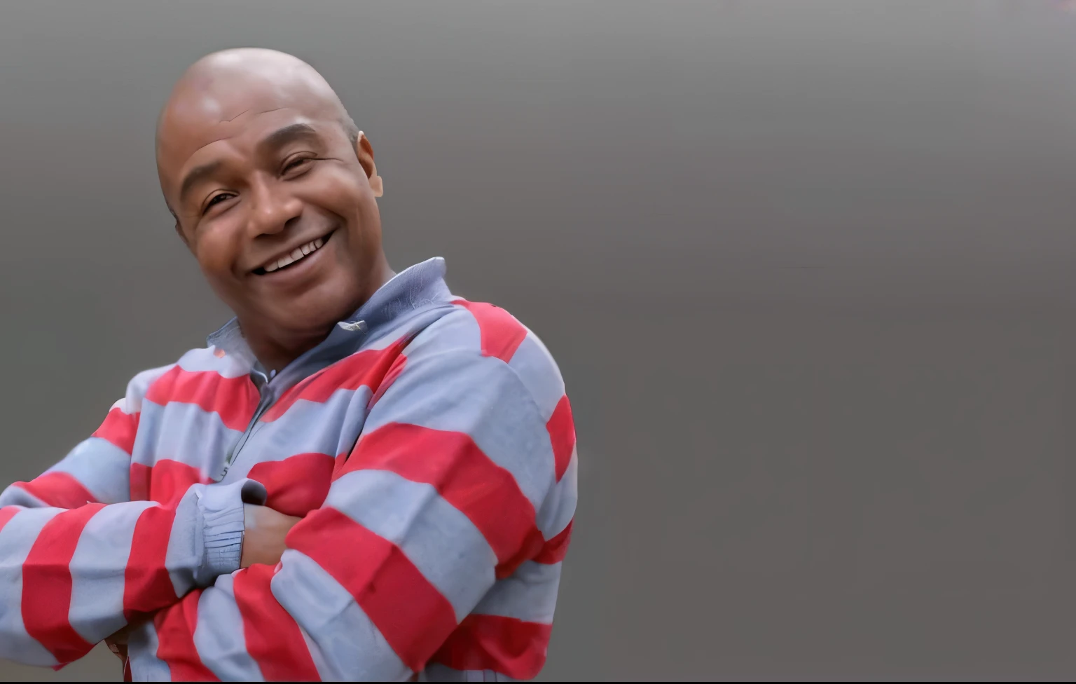 homem de pele escura sorrindo em uma cidade
