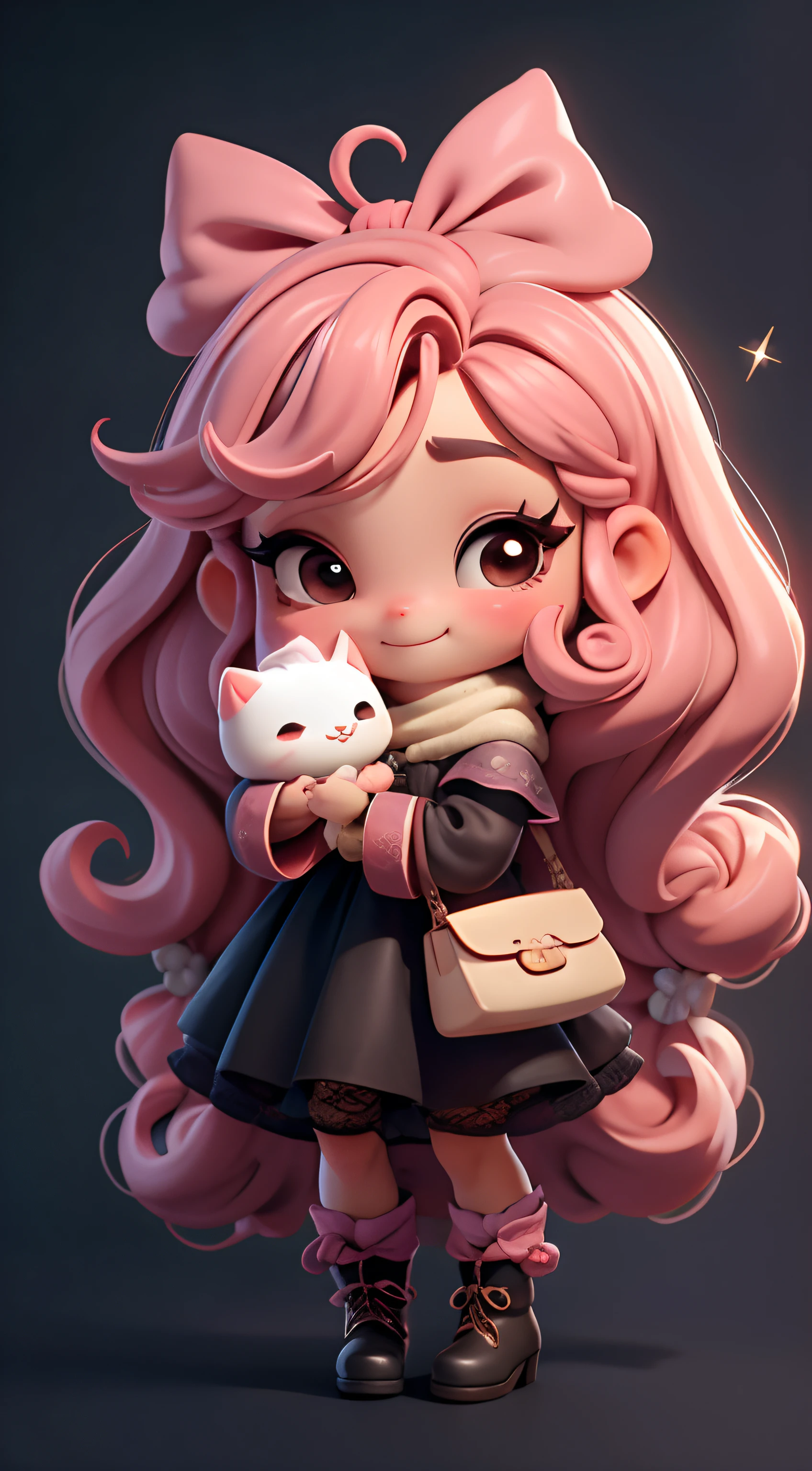 Create high-quality 18K versions of your characters, main part, candy bars, sweet and sour food, Confectionery, lollipop, little bit of raining, berries ,Filled with Chibi Chocolate Vanellope Candy . Baby Chibi Strawberry Shortcake Vanellope : Deffica Chamoso and Bonito, Retaining the iconic elements of the original characters. Candies should be round and large in size, Clear eyes, long eyelashes and rosy cheeks. Your hair should be long and thick with a black tone . Bonito: Dress up Strawberry Shortcake Chibi in a luxurious and elegant pink and black dress . This dress may have ruffles, income & Details, Refer to the Strawberry Shortcake theme . Add loops or ribbons, Delicious food. aprons & the bow : Add a strawberry apron to chibi's skirt, Tie it around your waist with a thin bow. O apron pode ter pequenos detalhes, Como Borzos or Borda dos Finos. Luxury socks and boots : Pair with pink and white striped socks or fun details,Create a strawberry shortcake chibi look. standing on your feet, Put on cute boots, com gravatas ou Fivelas. Magic accessories: Add charming accessories to your chibi . You also get access to a cute giant white fluffy cat . Be sure to add shadows, Texture and detail of hair, chibi strawberry , lollipop set & fittings, Make it more charming and charming. Give him a smiling expression and a smile on your face, Capture the essence of the character in a subtle way, delicate hand, candy bars, Sour chocolate, Confectionery, lollipop, little bit of raining, berries, show strawberry ,Full of candy chibi chocolate UHD 16K.