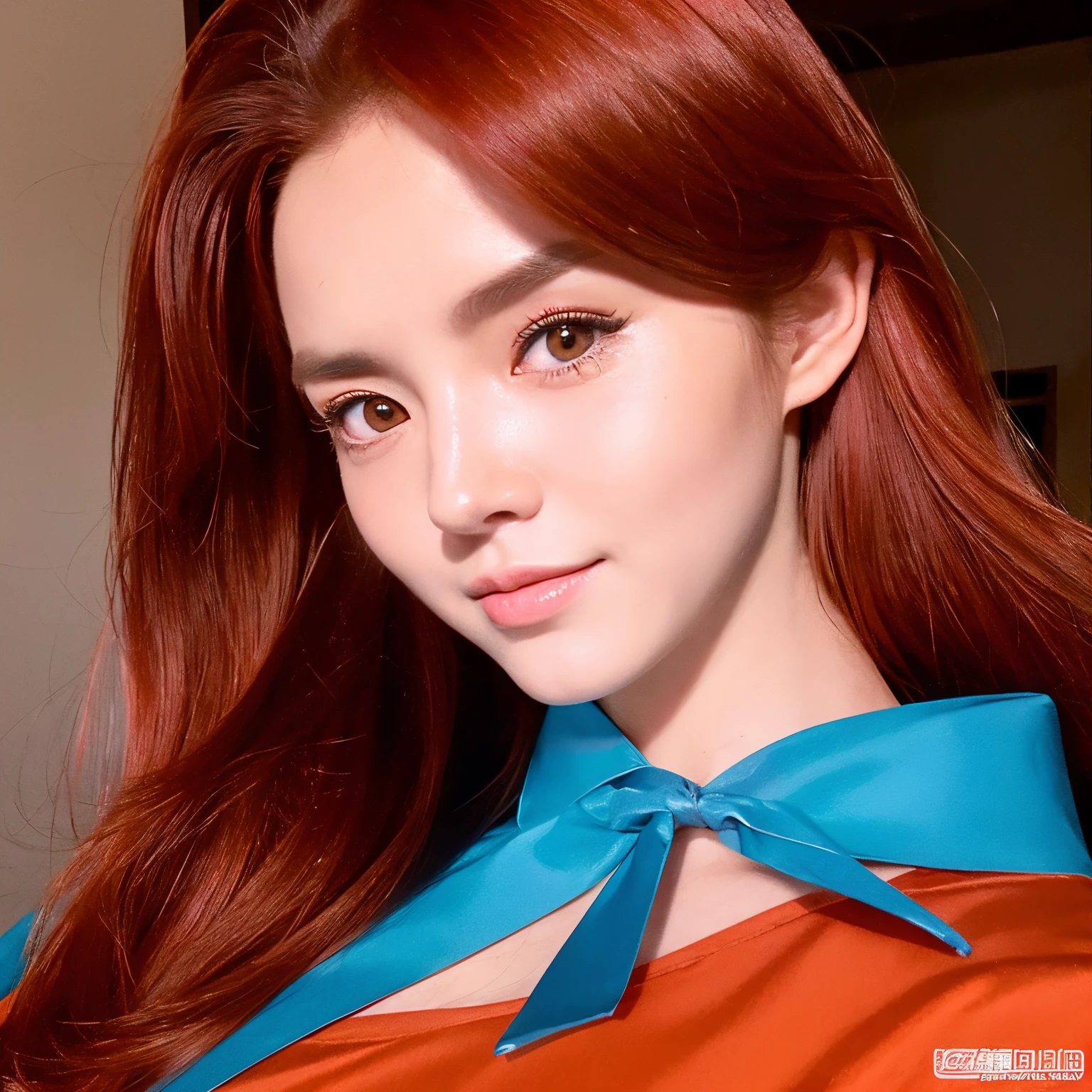 2-dimensional,Pubic hair shows through,barechested,small tits,hime-cut,Cowgirl,Red-haired,Red eyes