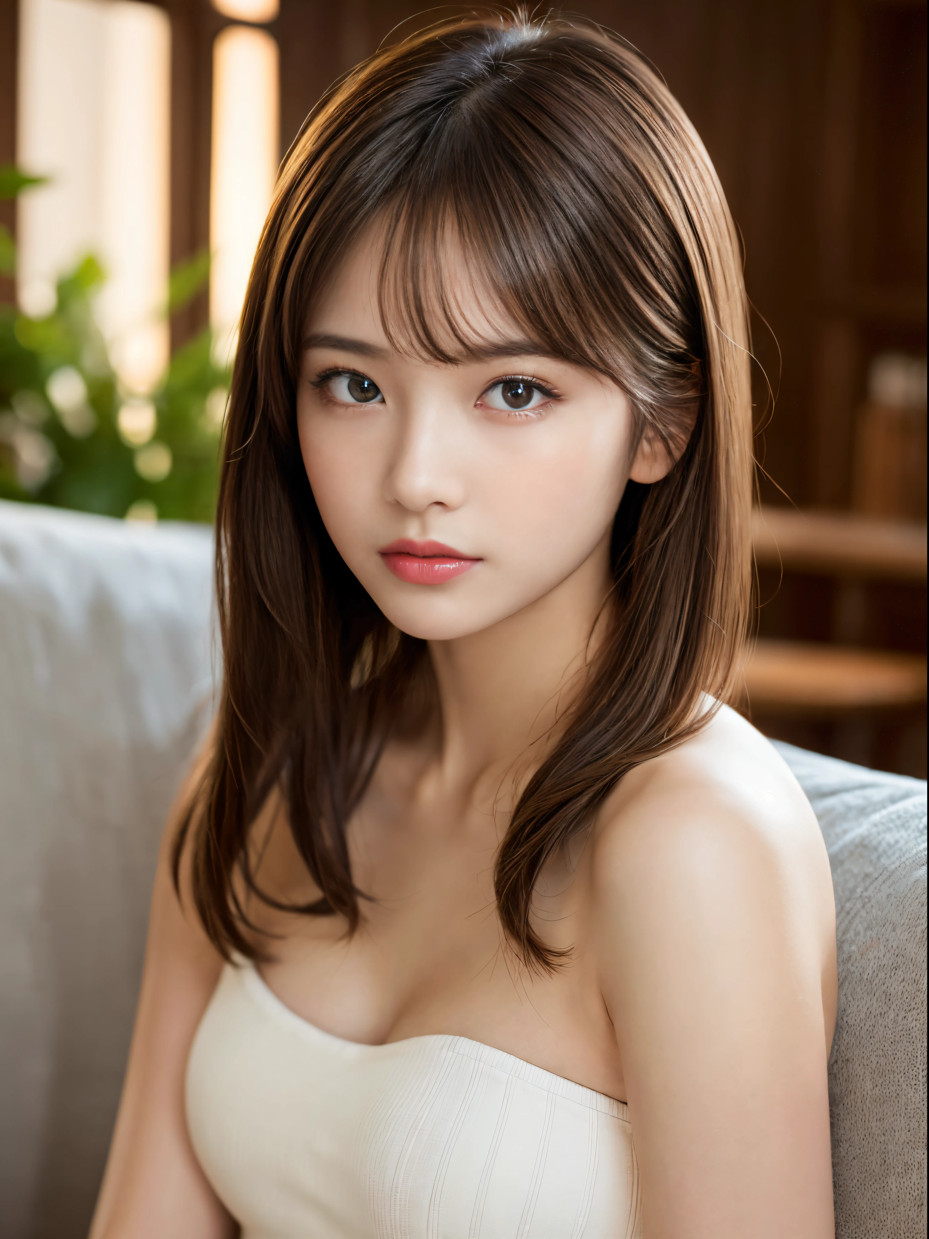 No clothes:1.6、topless:1.6、(8K、RAW Photos、Highest quality、masterpiece:1.2)、High-definition RAW color photos、Professional photos、Perfectly proportioned and balanced、Detailed Skin、Large Breasts、Big Breasts、Beautiful breasts、Shapely breasts、Firm breasts、Beautiful areola、Beautiful nipples