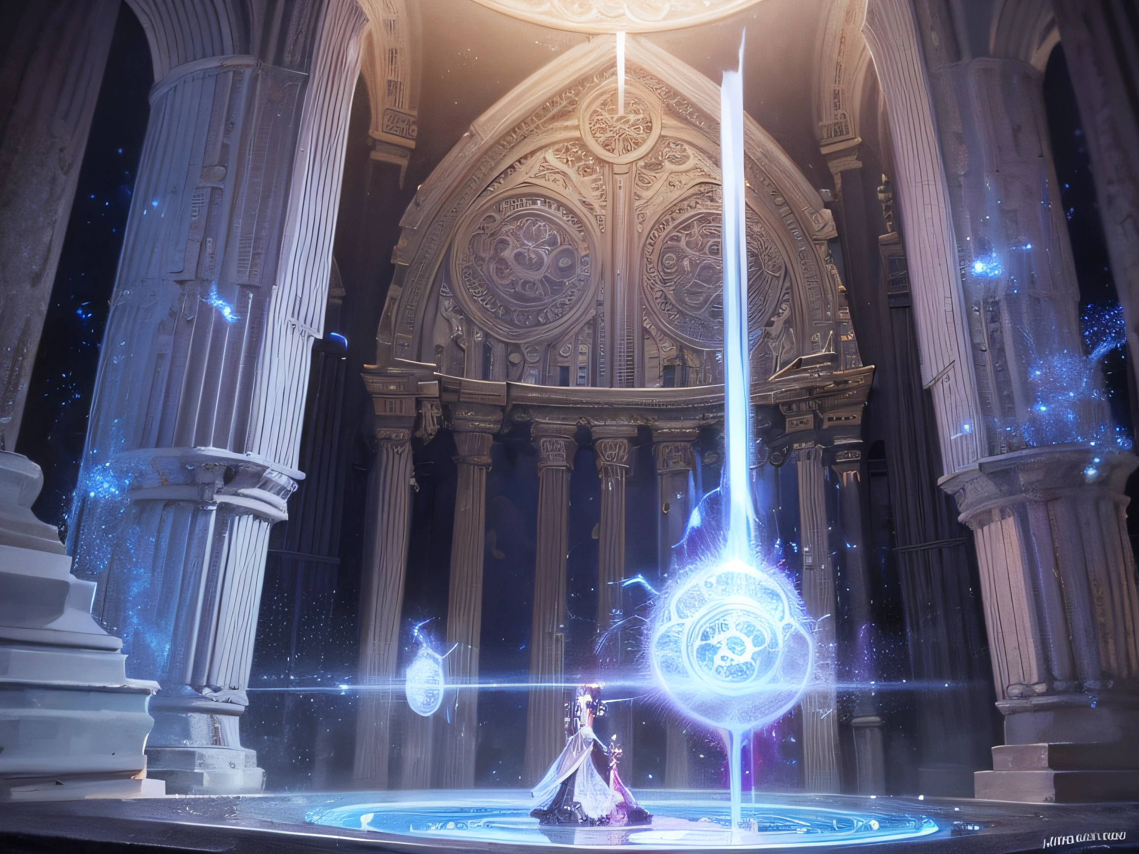 Create an enchanting AI-generated image capturing the essence of a mystical portal with a touch of antiquity. Infuse the scene with a sense of magic and mystery, incorporating elements reminiscent of ancient architecture, arcane symbols, and subtle, otherworldly hues. Allow the AI to weave together a timeless portrayal of a portal that beckons exploration and sparks the imagination with its ancient allure