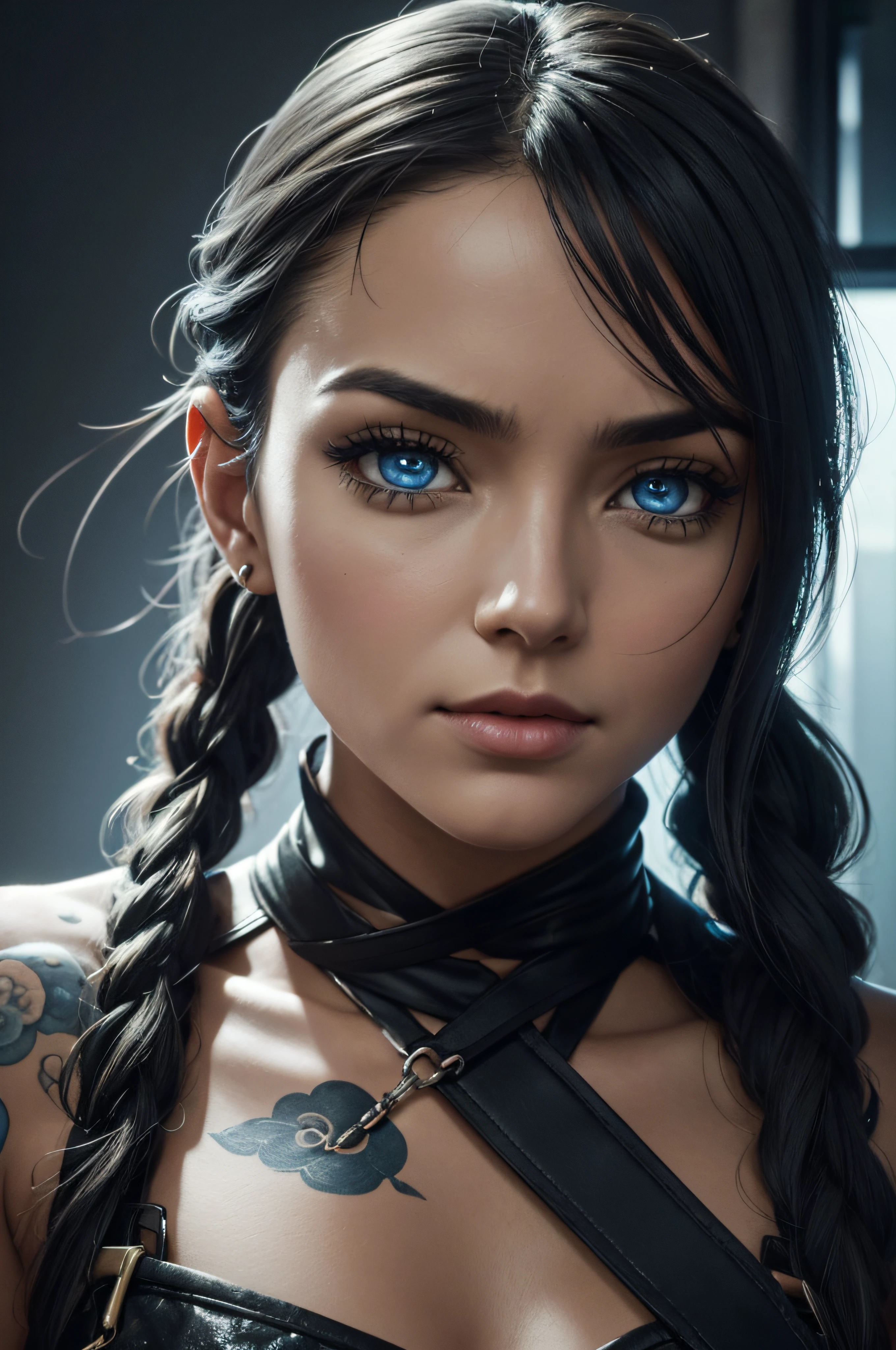 The color palette is primarily gray and black with some blue and orange accents. perfect detail, outstanding detail, beautiful detail, masterpiece work of art, heartwarming, full detail,  impressive detail, great detail UHD macro image detailed, shot, action, perfect eyes, best quality, extremely sharp focus face,  analog fine film grain, post-apocalyptic, cinematic, realistic, trending art station, helicopter, focus, studio photo, details,  intricate, busy, raw, 64K