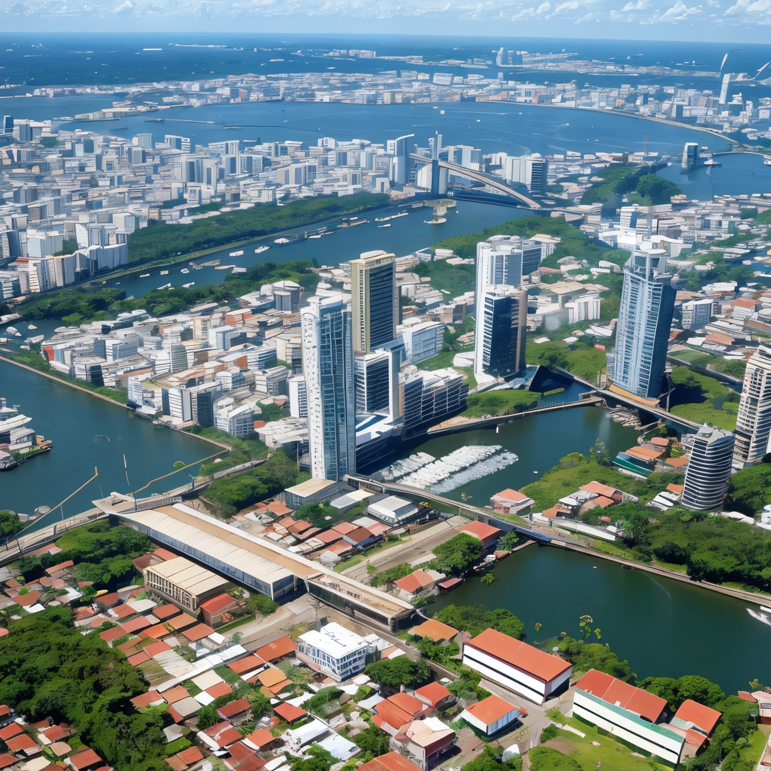 Gordo rindo na cidade de Manaus