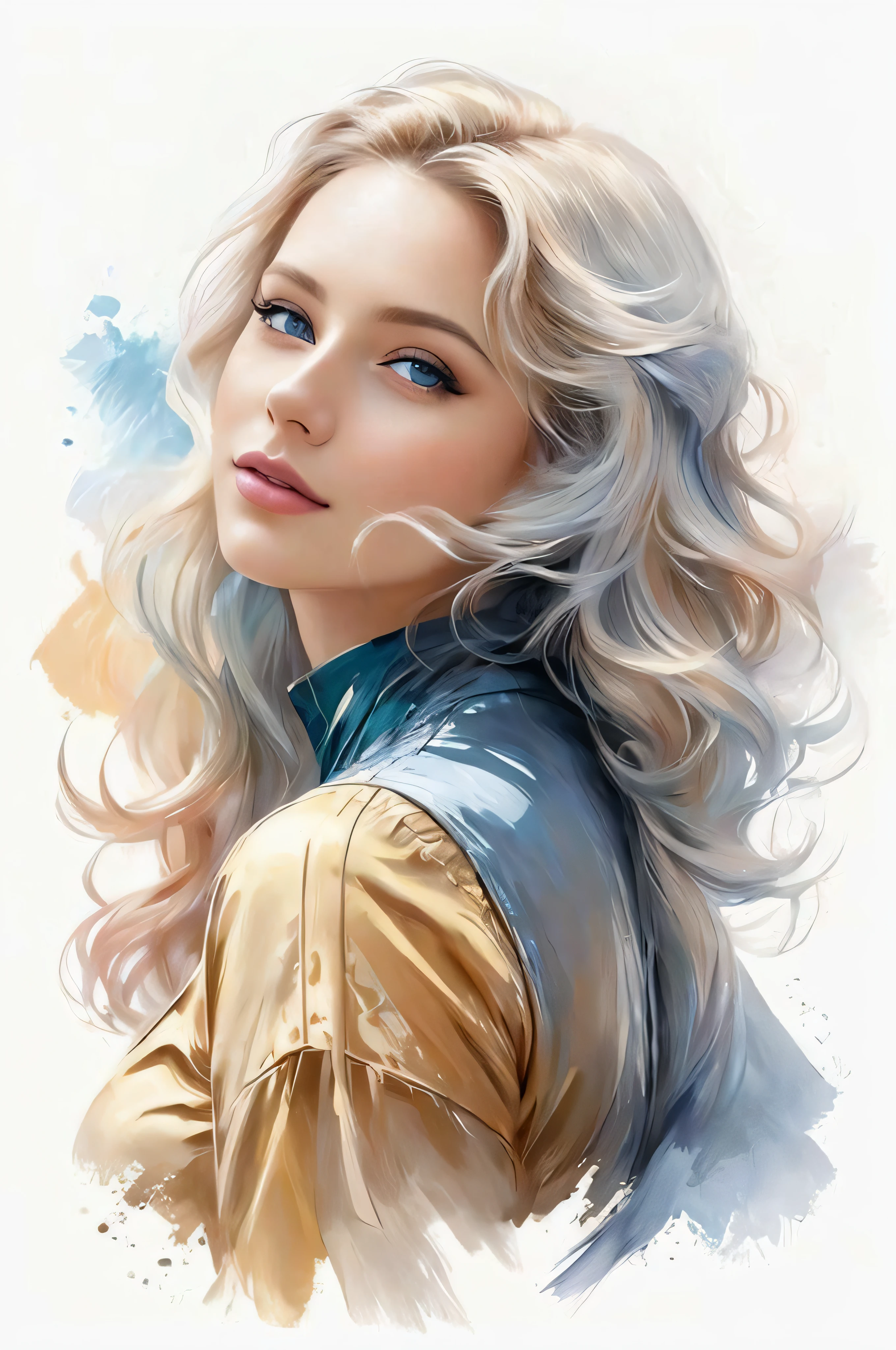 a painting of a woman with long blonde hair and blue eyes, digital painting style, realistic digital art 4k, realistic digital art 4 k, color portrait, realistic digital art, gorgeous digital art, elegant digital painting, realistic digital painting, digital art picture, painting of beautiful, beautiful digital art, digital art painting, oil paint style, glossy digital painting, stunning digital painting