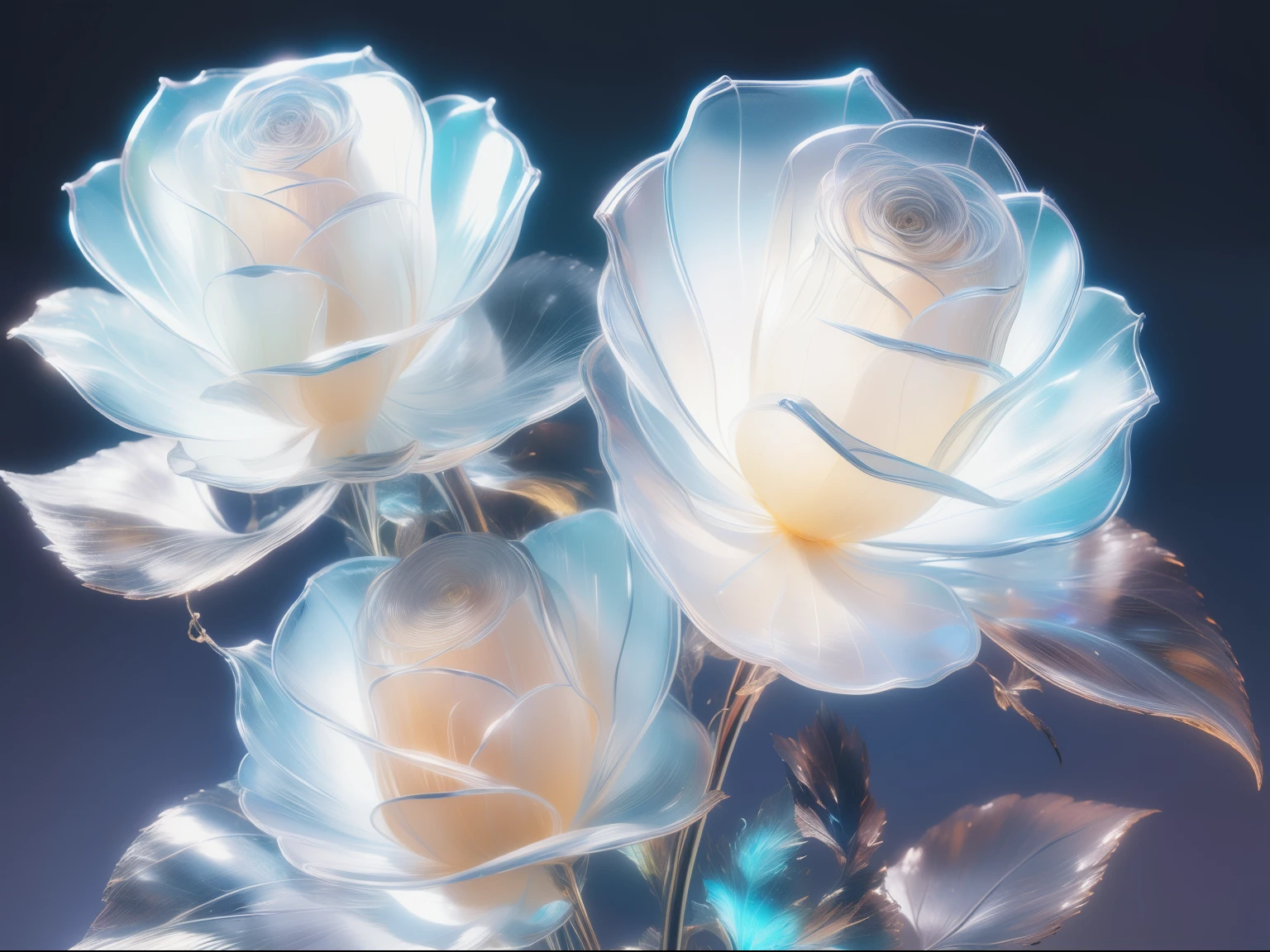 (((girl with)),Arthur effect, Transparent body, Gradient translucent glass melt, Caustics, Clear glass texture, Irridescent color, Designed by Dietrams, It features a simple, Glows in great detail, white backgrounid, industrial design, Studio lighting, C4D, OC Renderer, Clean shadows, 4K