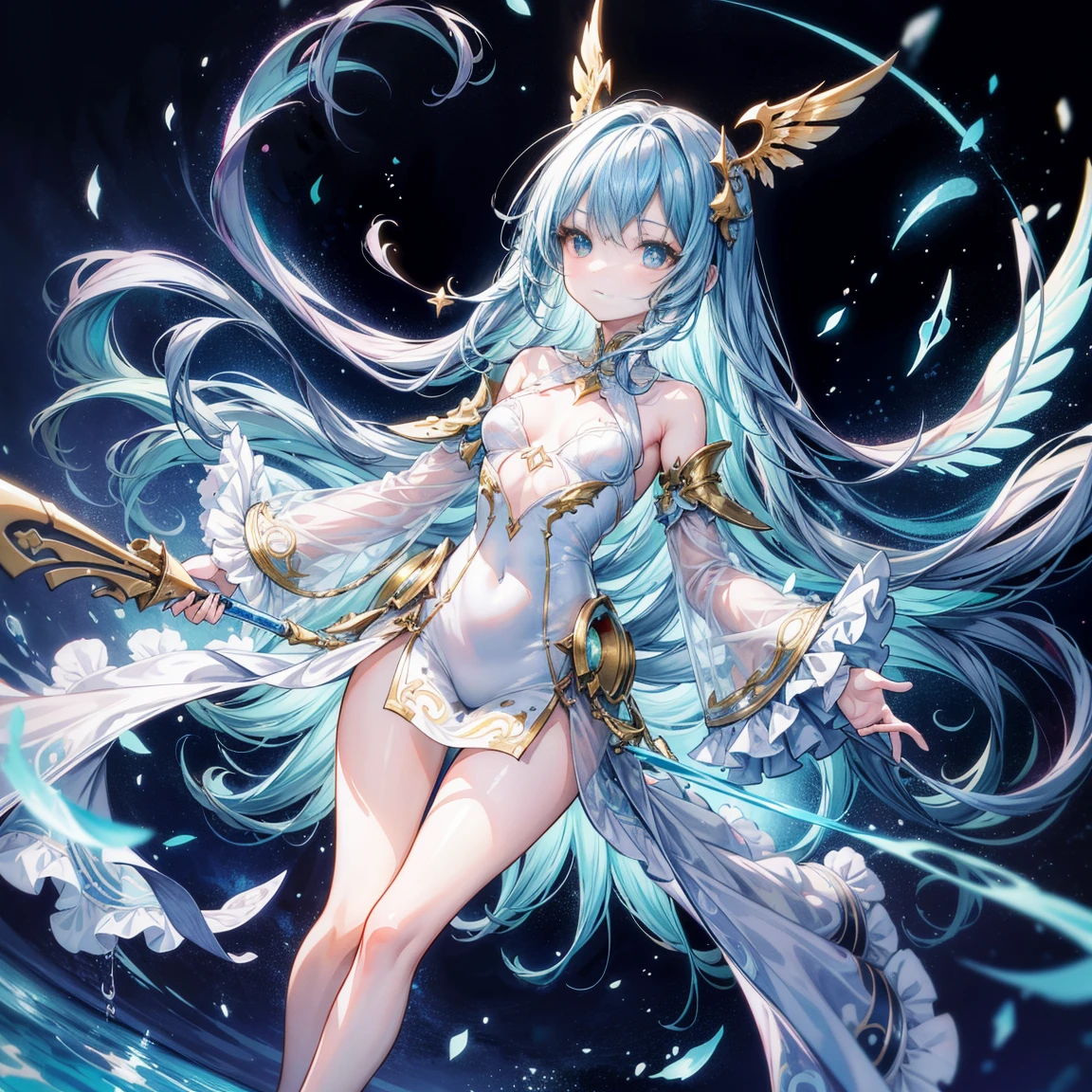 Character Sheets, Three types，Shot Full Body，Game Character Design，than a small flying moon，Girl in sunglasses and beans，Victorizo ∨TSE∨,Stylistic expression,  absurdress, Full of Details, Masterpiece, Best Quality, sharp-focus, 8K, Intricately detailed environments, the anime, watercolor illustration, Colorful, Bright colors, whimsical, glowing lights, Liquid Otherworldly, Magic Lights, Beautiful girl in flowing liquid glowing dress, a perfect face, the golden ratio, Sparkling eyes, watercolour, Liquid light, angel wings