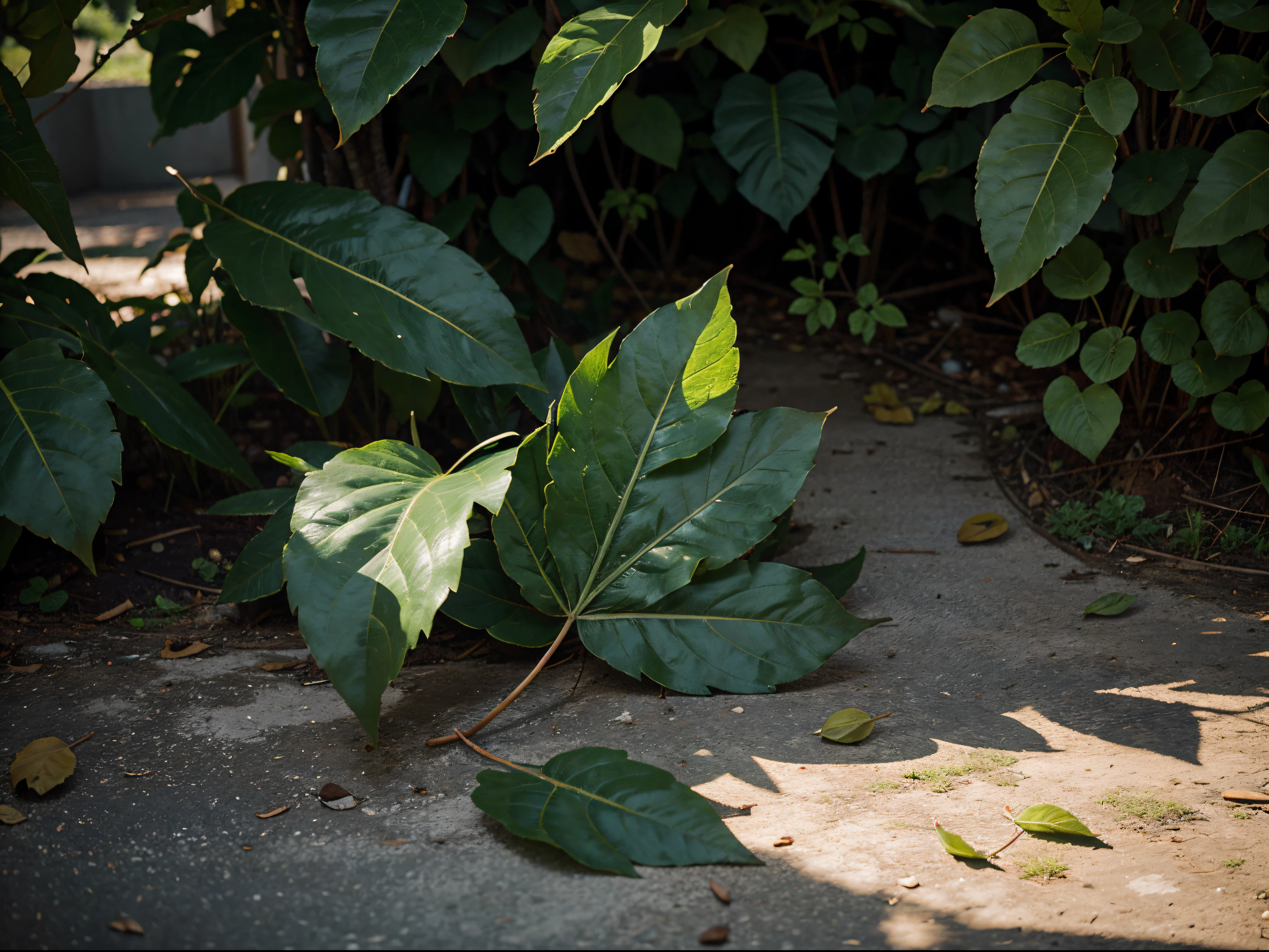 a leaf, deepfield, real, green