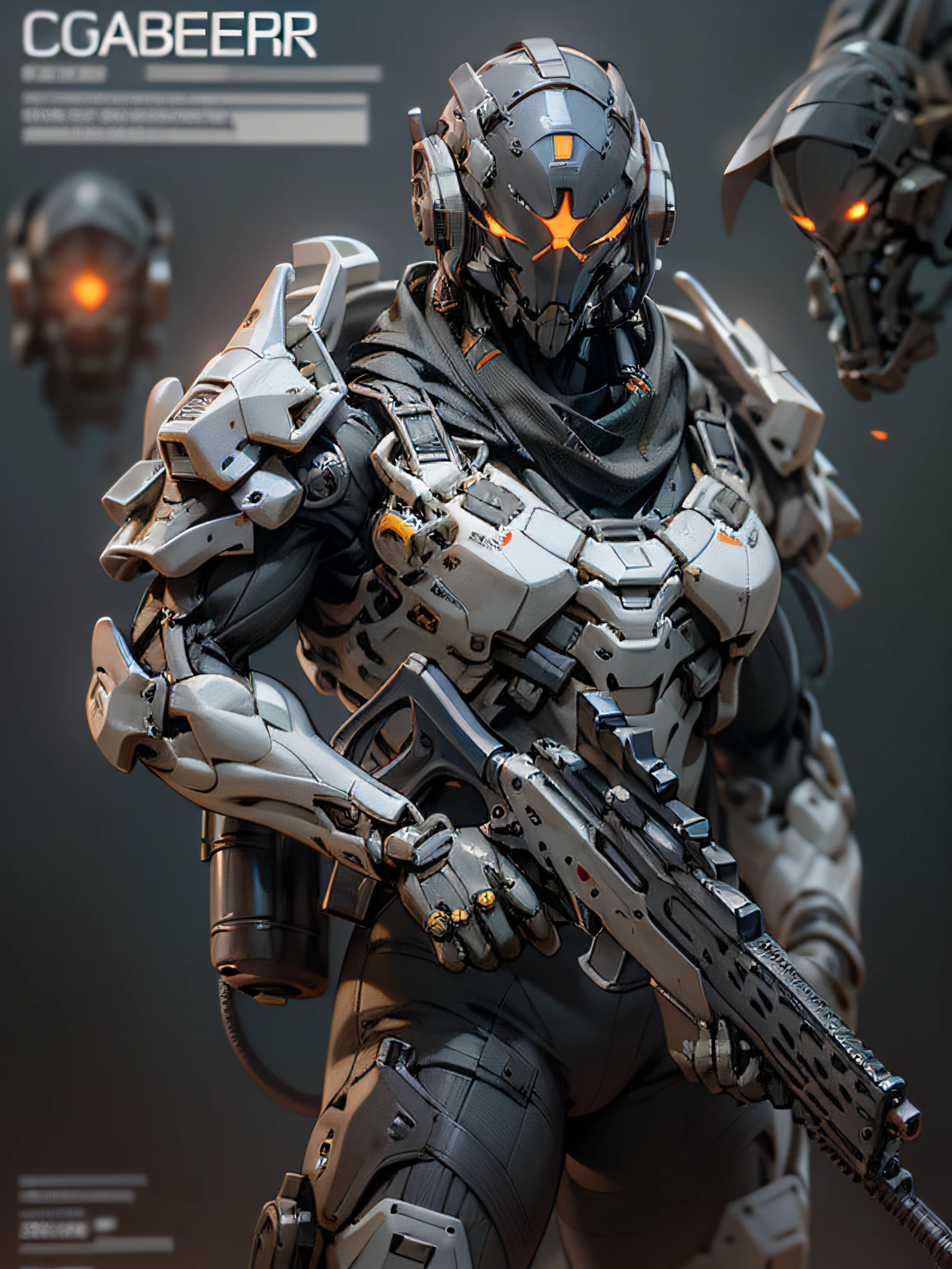 Gunsmith, all black ghost gunsmith, mask covering face, holding submachine gun in the air, super many machine gun weapons, heavy weapons, heavy machine guns, sniper rifles, cannons, Gatling machine guns scattered on the ground, carrying weapon firearms, pistol on the waist, sniper rifle behind back, super cool ghost gunsmith, weapon god, male, ninja, metal mech, with a black mask, wearing black mechanical armor, glowing red eyes, perfect body proportions, full body photo, looking up perspective, super detail, IP by pop mart, edge light, avatar, octane rendering, blender, clean black background, 3d, c4d, best quality, very detailed, ancient technology, HDR (high dynamic range), ray tracing, nvidia rtx, super resolution, unreal 5, subsurface scattering, PBR texture, post-processing, anisotropic filtering, depth of field, maximum sharpness and sharpness, multi-layer textures, albedo and highlight maps, surface shading, accurate simulation of light-material interactions, perfect proportions, Octane rendering, duotone lighting, low ISO, white balance, rule of thirds, wide aperture, 8K RAW, high efficiency sub-pixel, subpixel convolution, luminescent particles, light scattering, Tyndall effect
