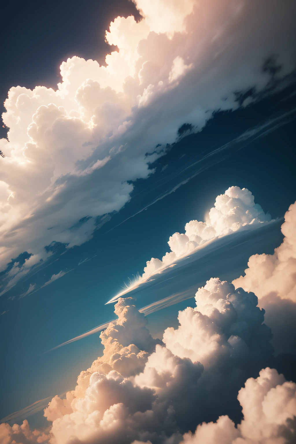 god、Light shines above the clouds