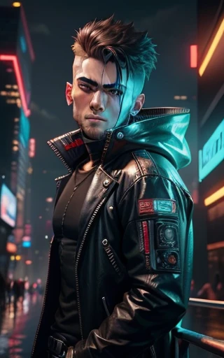 Change background cyberpunk handsome boy, realistic face, 8k, ultra realistic qut boy