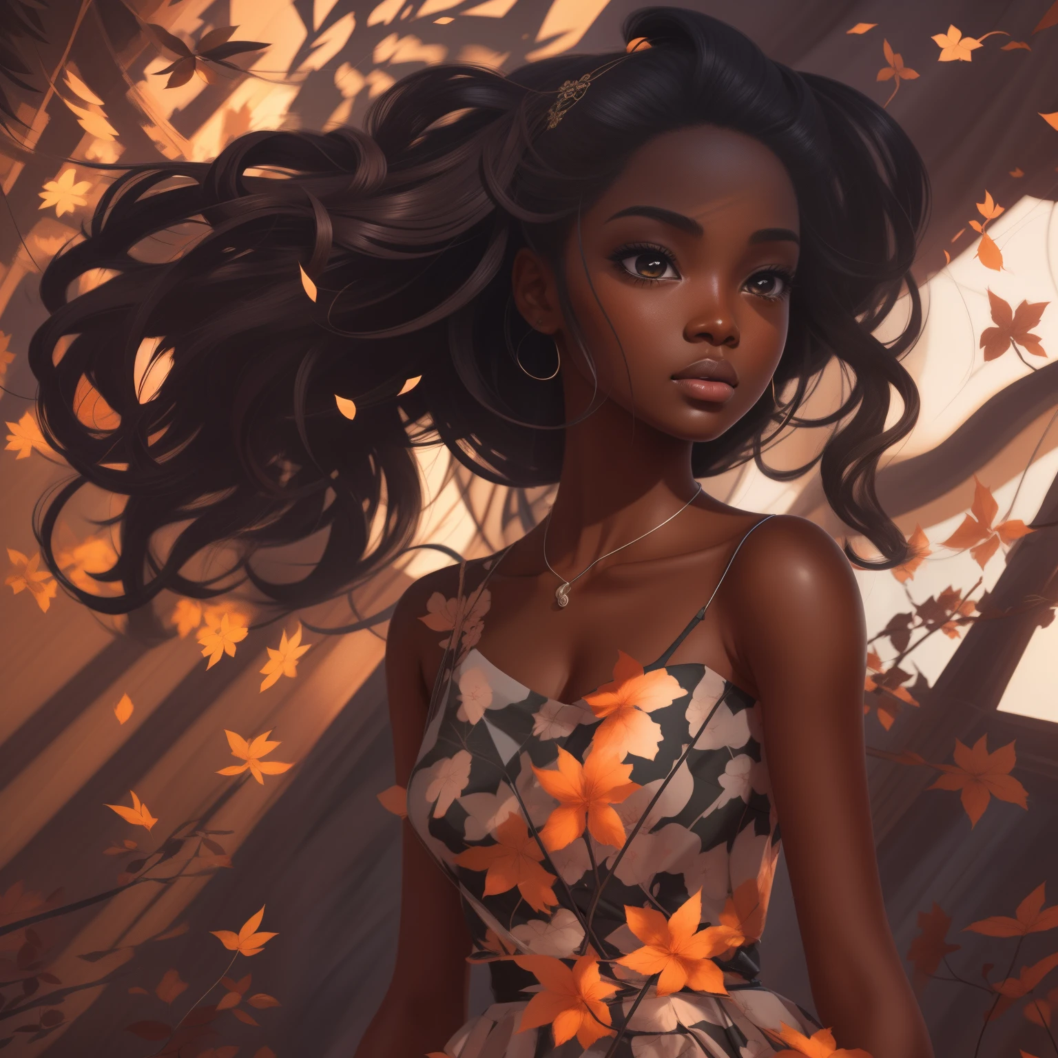 1girl, ebony woman, featuring intricate details, 
best quality, masterpiece, intricate detail , high environment detail, scatter density, high shadow detail