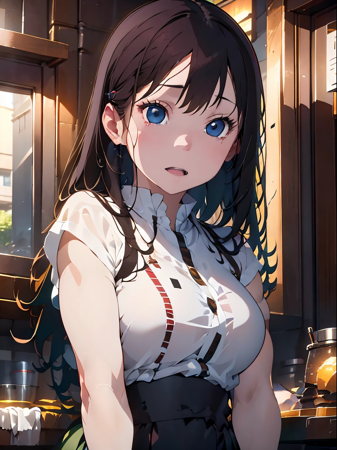 (Raw photo, Best Quality), (Realistic: 1.3), Highly detailed, masutepiece, Hyper-detailing, Illustration, full_Body, nffsw (High dynamic range), Ray tracing, NVIDIA RTX, Hyper-Resolution, Unreal 5, Subsurface scattering, PBR Textures, Post-processing, Anisotropy Filtering, depth of fields, Maximum Sharpness and Clarity, Multilayer Texture, Albedo and Highlight Maps, Surface Shading, accurate simulation of light and material interactions, Perfect proportions, Octane Render, bi-color light, Large aperture, Low ISO, White Balance, thirds rule, 8K Raw, finger detailing, refined facial features, Focus on the face, ((No extra limbs)), Dynamic Angle, World Mastery Theater, Best Quality, extremely detailed CG unified 8k wallpaper, Breathtaking, Cinematic Light, lens_f lare, Beautiful eyes, (Mature Woman), Kushina Uzumaki Naruto, (wearing red kimono), medium beautiful breasts, ((very long red hair)), In Konoha