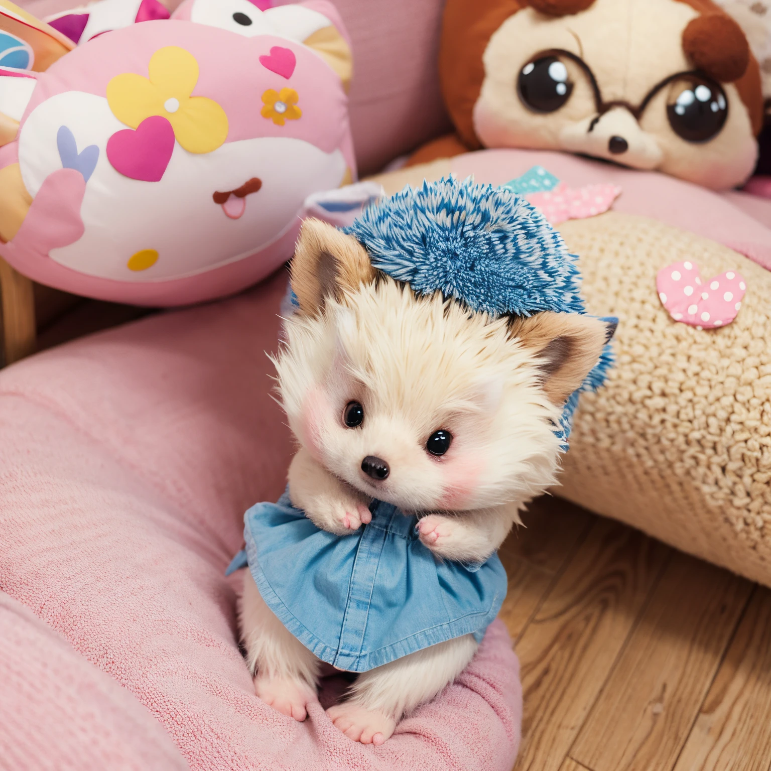 Cute cartoon hedgehog doll model advertising