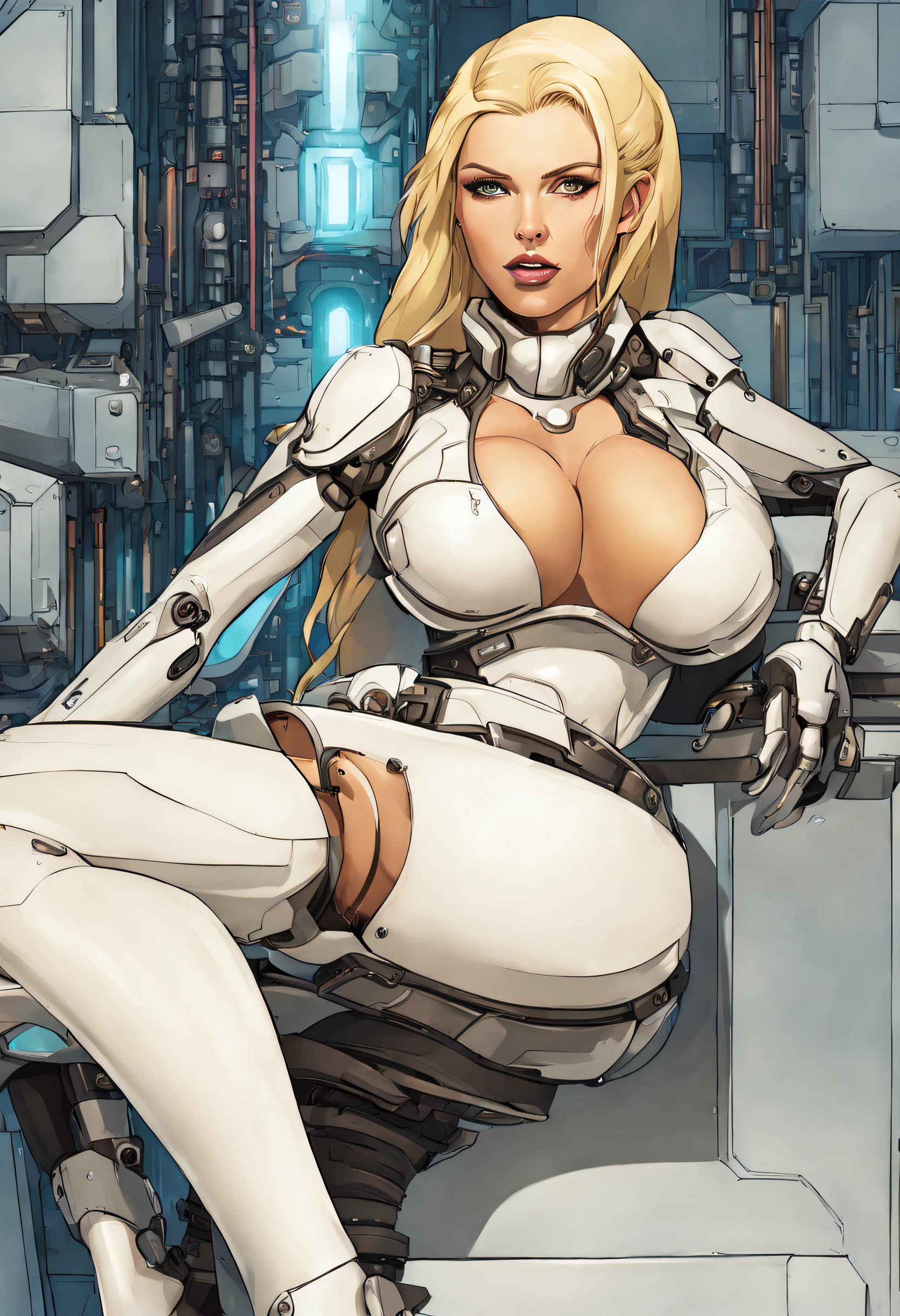 Cyborg sexy nudity fucking a busty blonde